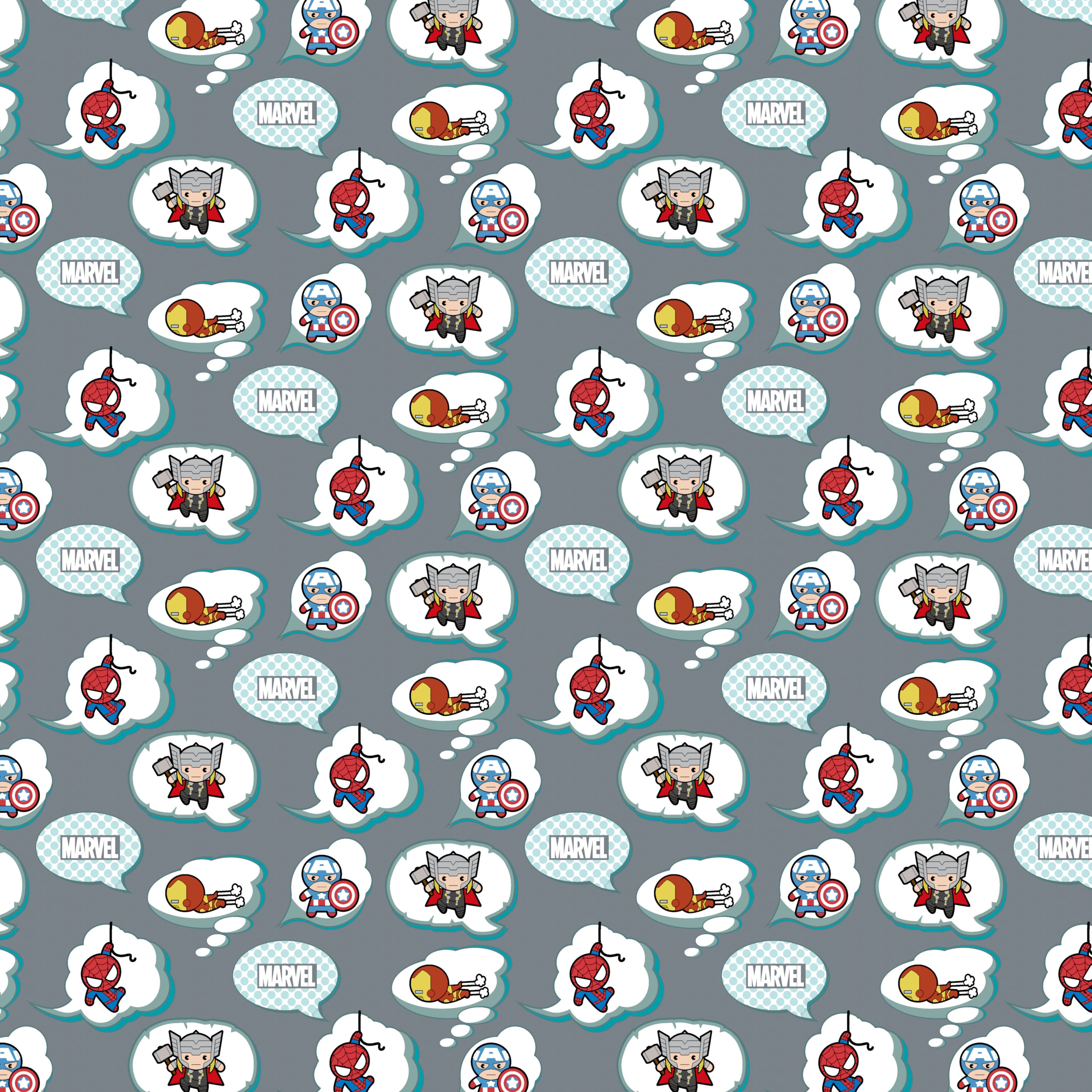 Marvel® Character Thought Clouds Cotton Fabric