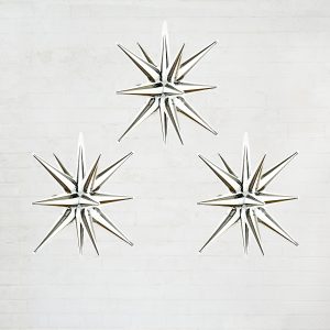 26" Black & White Stripes Starburst Foil Balloons, 3ct. by Celebrate It™