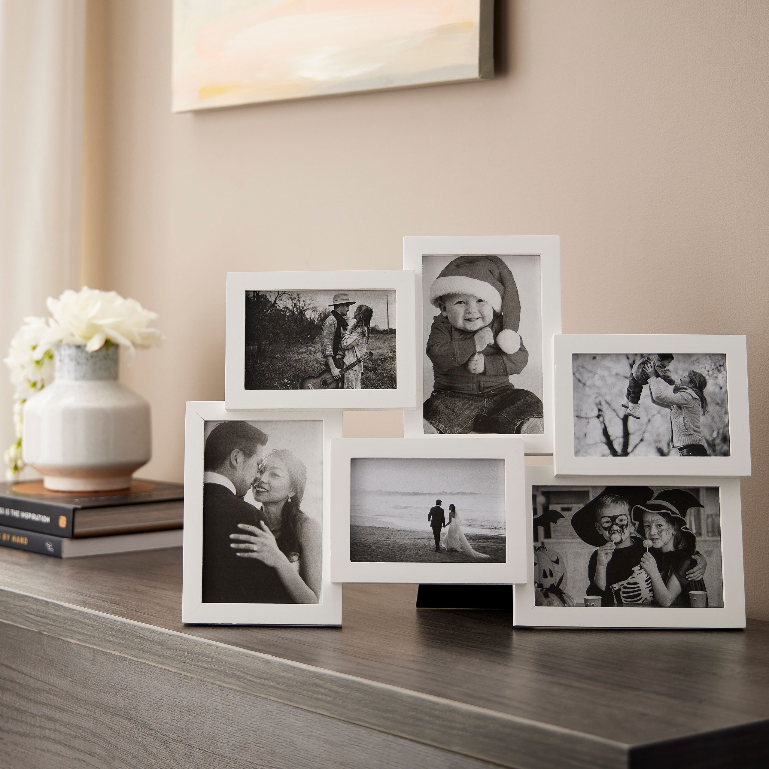 Expressions™ 6 Opening White Collage Frame by Studio Décor® - Image 2