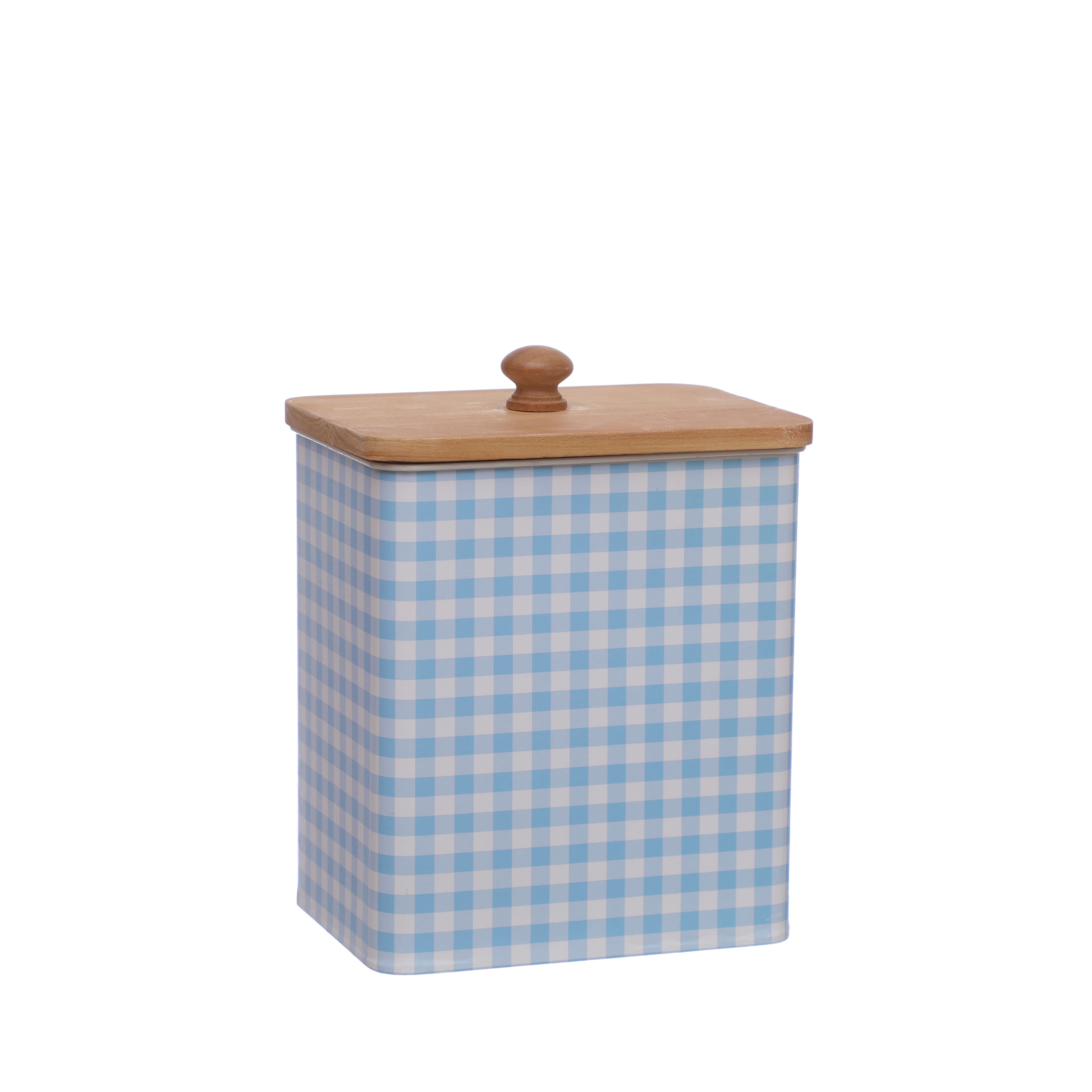 8.25" Blue Gingham Metal Container by Celebrate It™