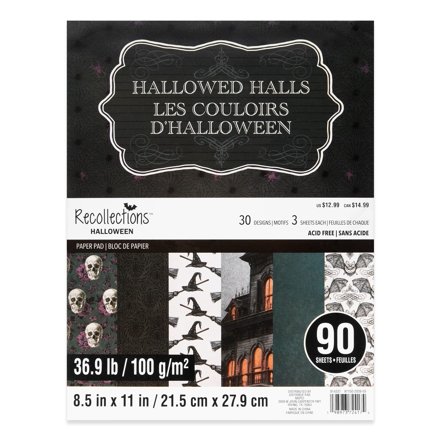 8.5" x 11" Hallowed Halls Paper Pad by Recollections™, 90 Sheets