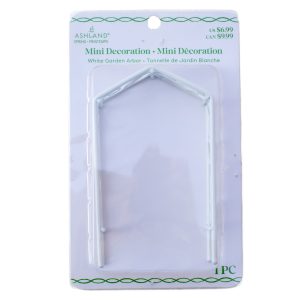 Mini White Metal Garden Arbor by Ashland®