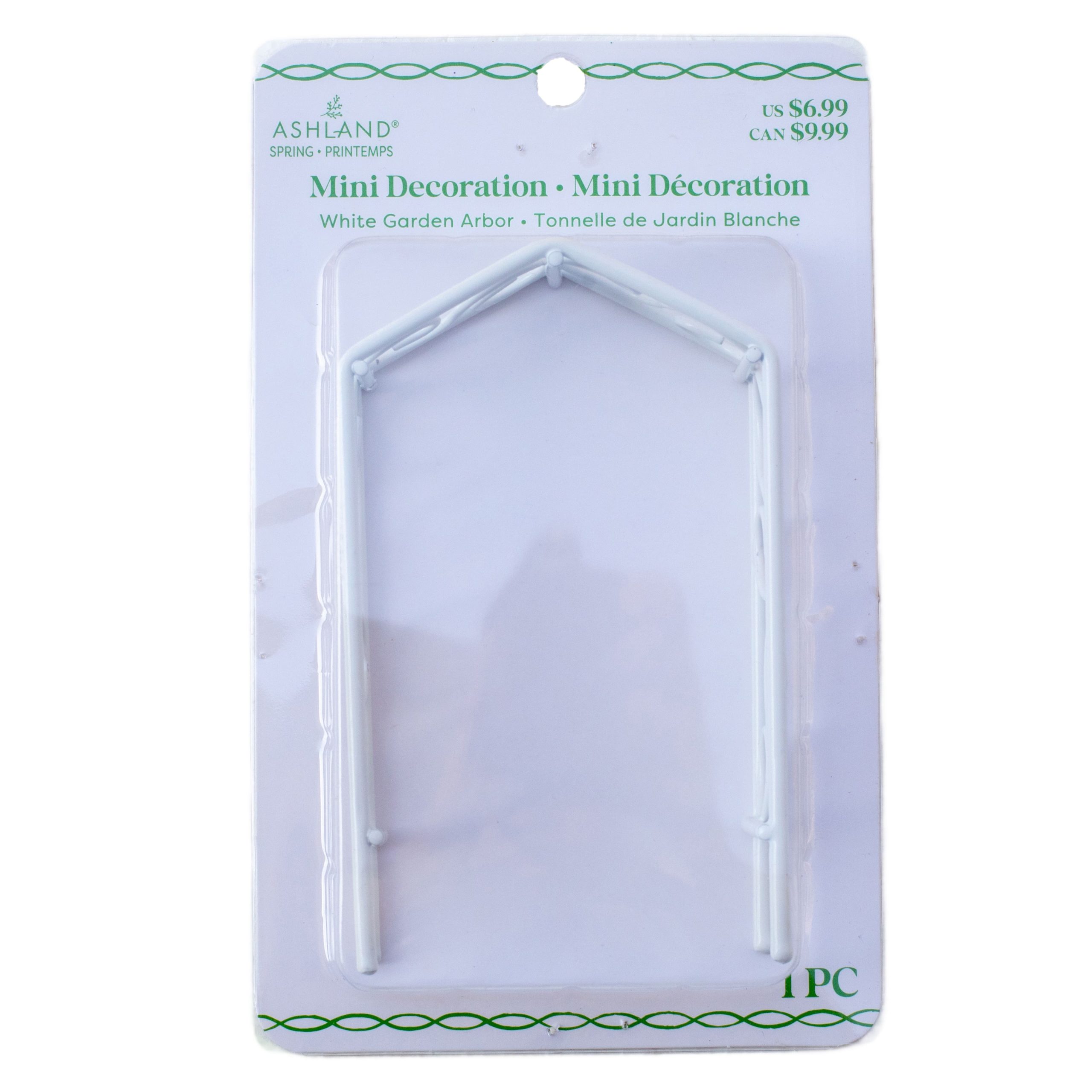 Mini White Metal Garden Arbor by Ashland®