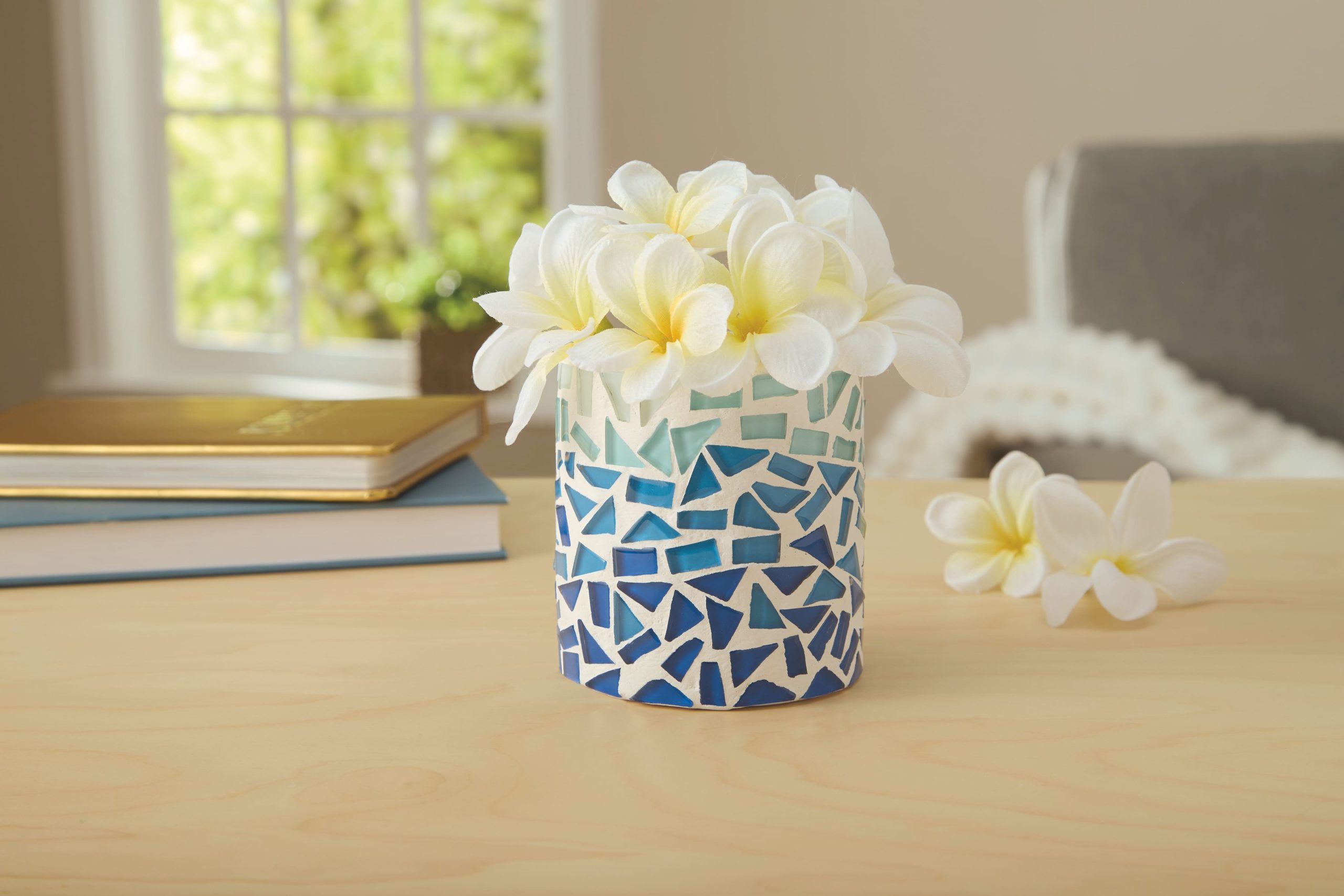Blue Wave Mosaic Vase Kit by Make Market®