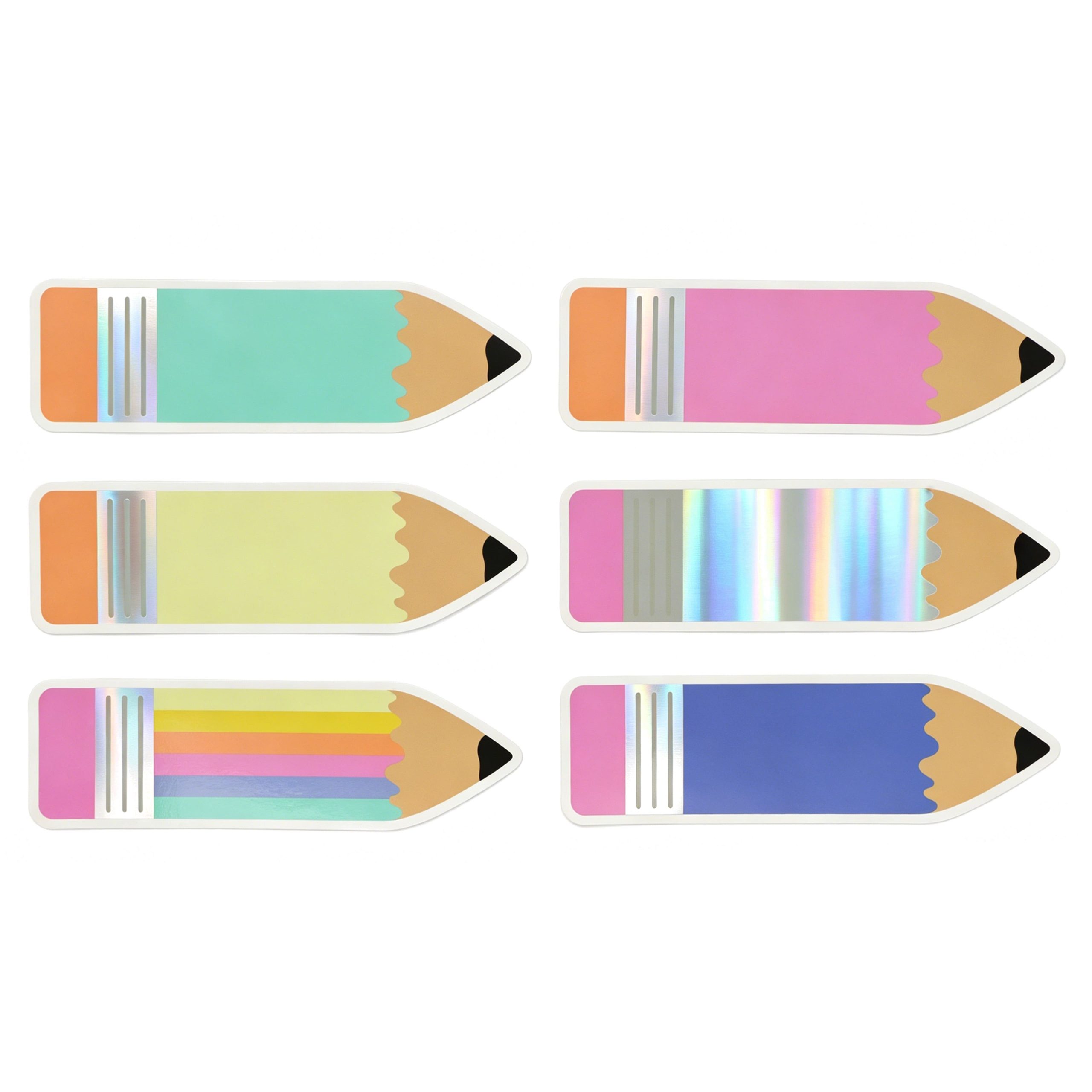 Class Rules! 6" Rainbow Pencil Die Cuts, 12ct. by B2C™