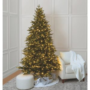 7.5ft. Pre-Lit Hartford Spruce Artificial Christmas Tree, Quick Set® LumaDazzle® Color Changing Twinkle LED Lights by Ashland®
