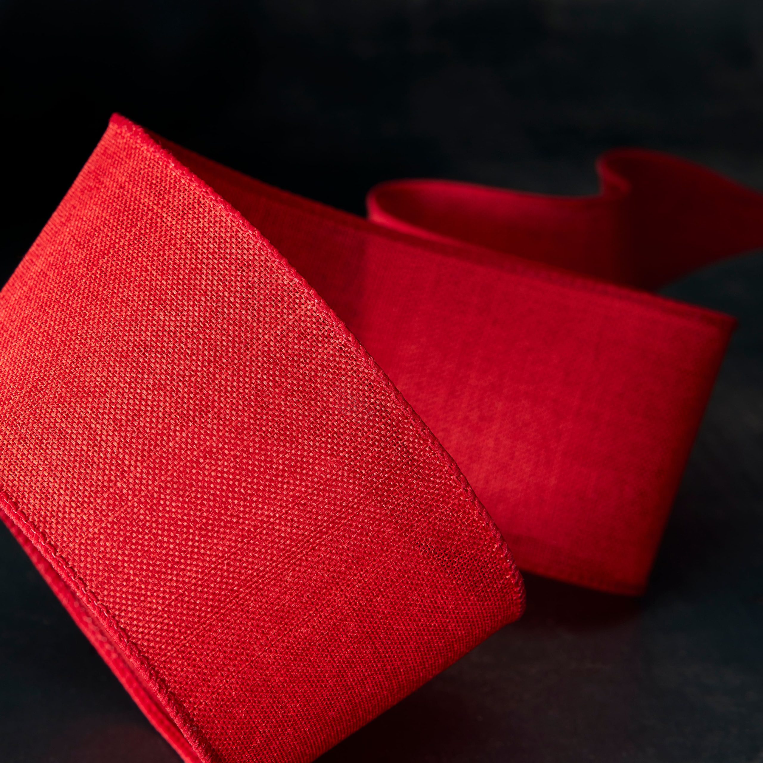 2.5" x 25ft. Faux Linen Wired Ribbon by Celebrate It® - Image 2