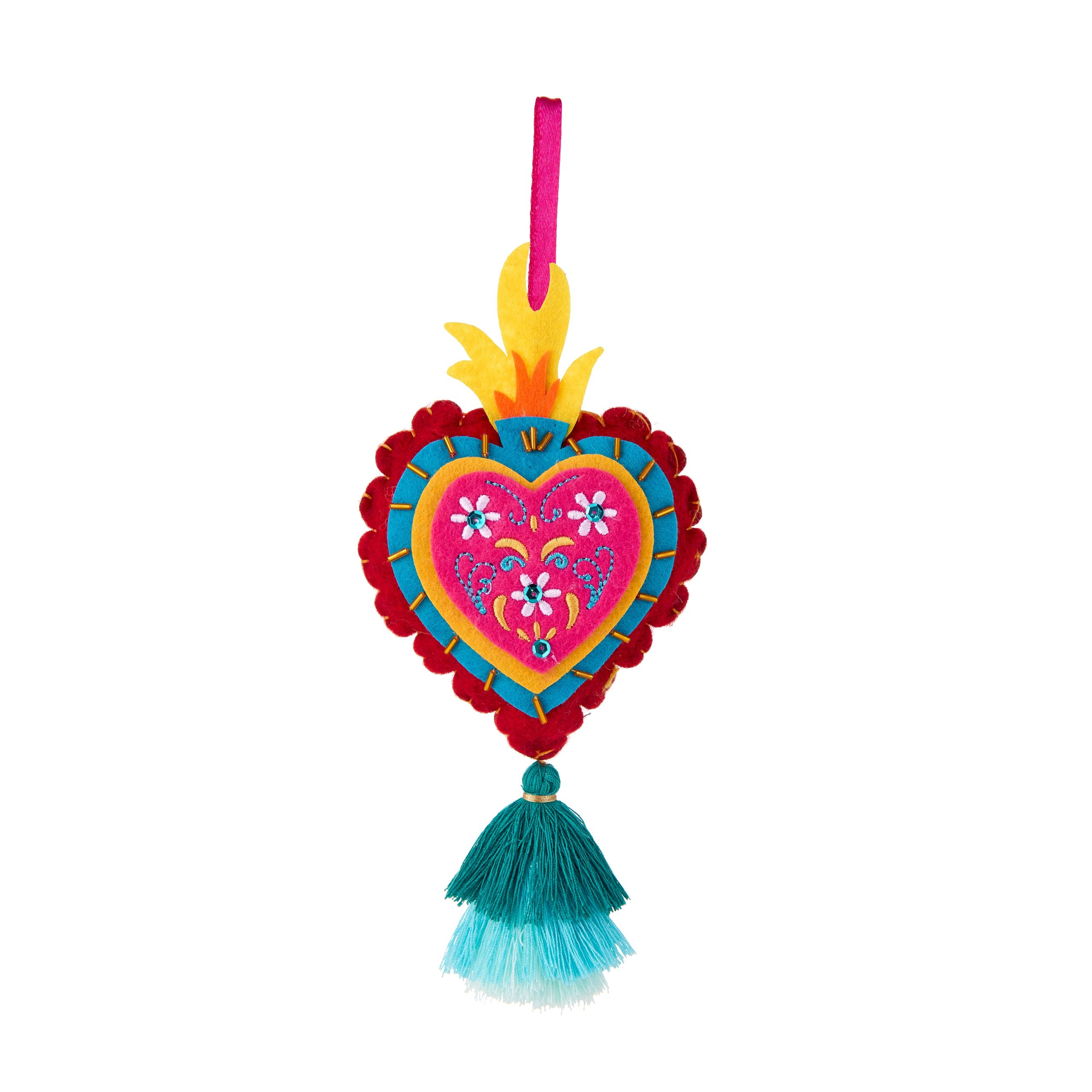 10.3" Embroidered Heart Felt Ornament by Ashland®