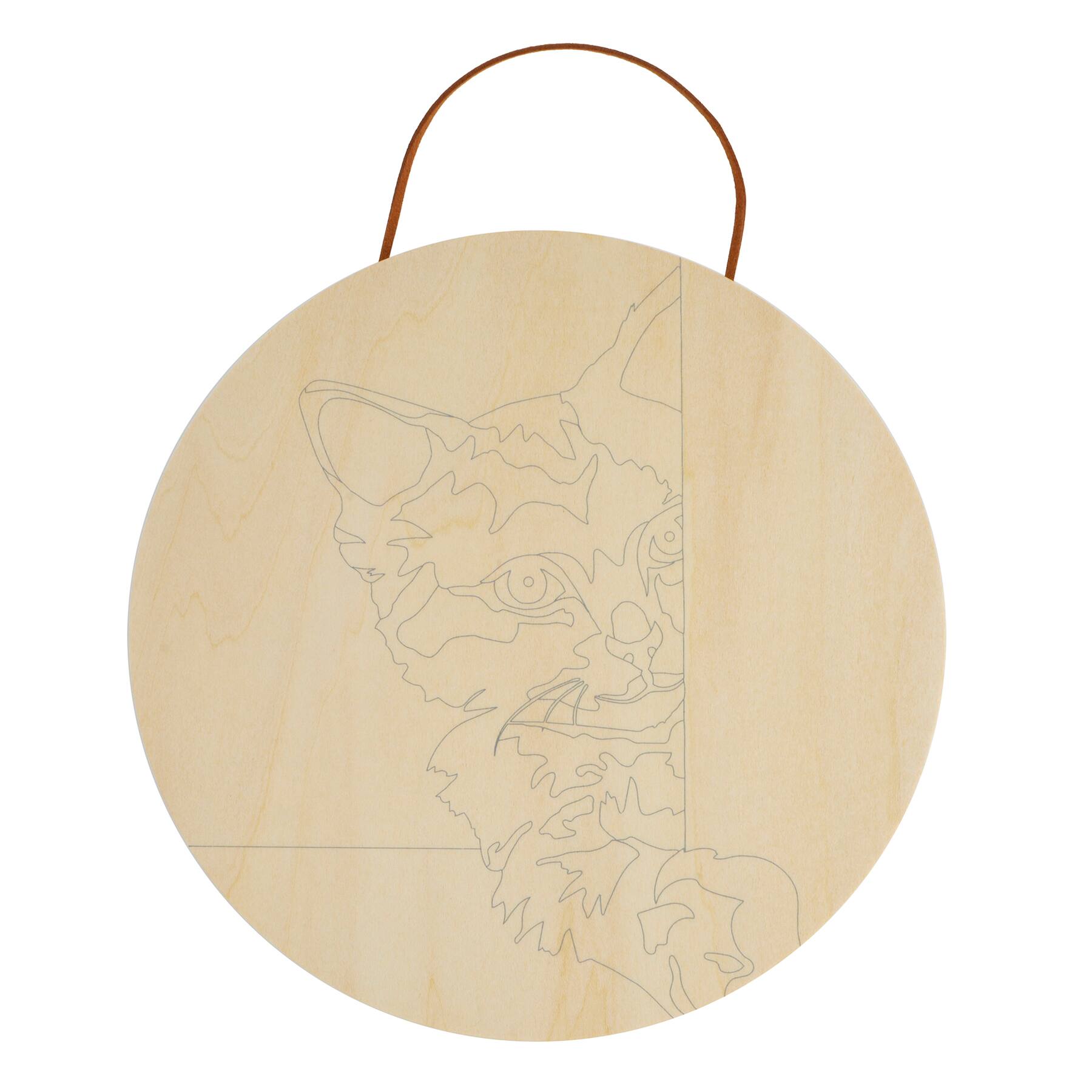 Cat Paint-by-Number Round Plywood Surface Kit by Artist's Loft® - Image 3