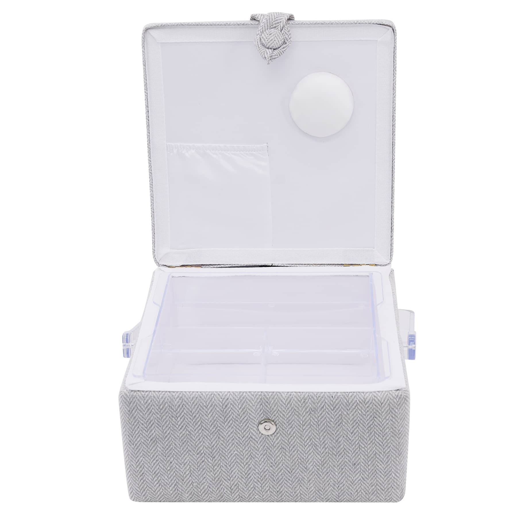 Gray Square Sewing Basket by Loops & Threads® - Image 3