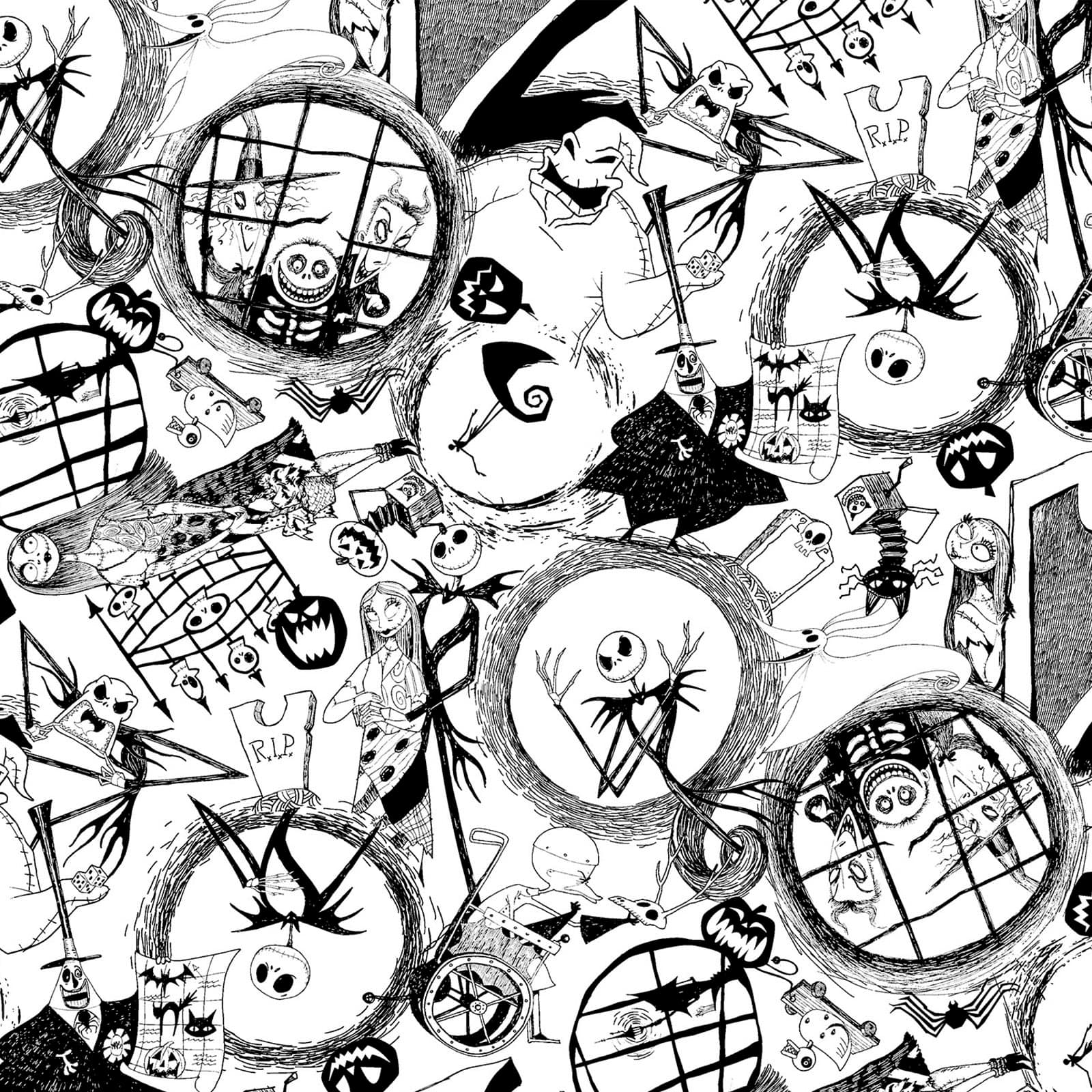 Disney® World of Nightmare Before Christmas Toss Cotton Fabric