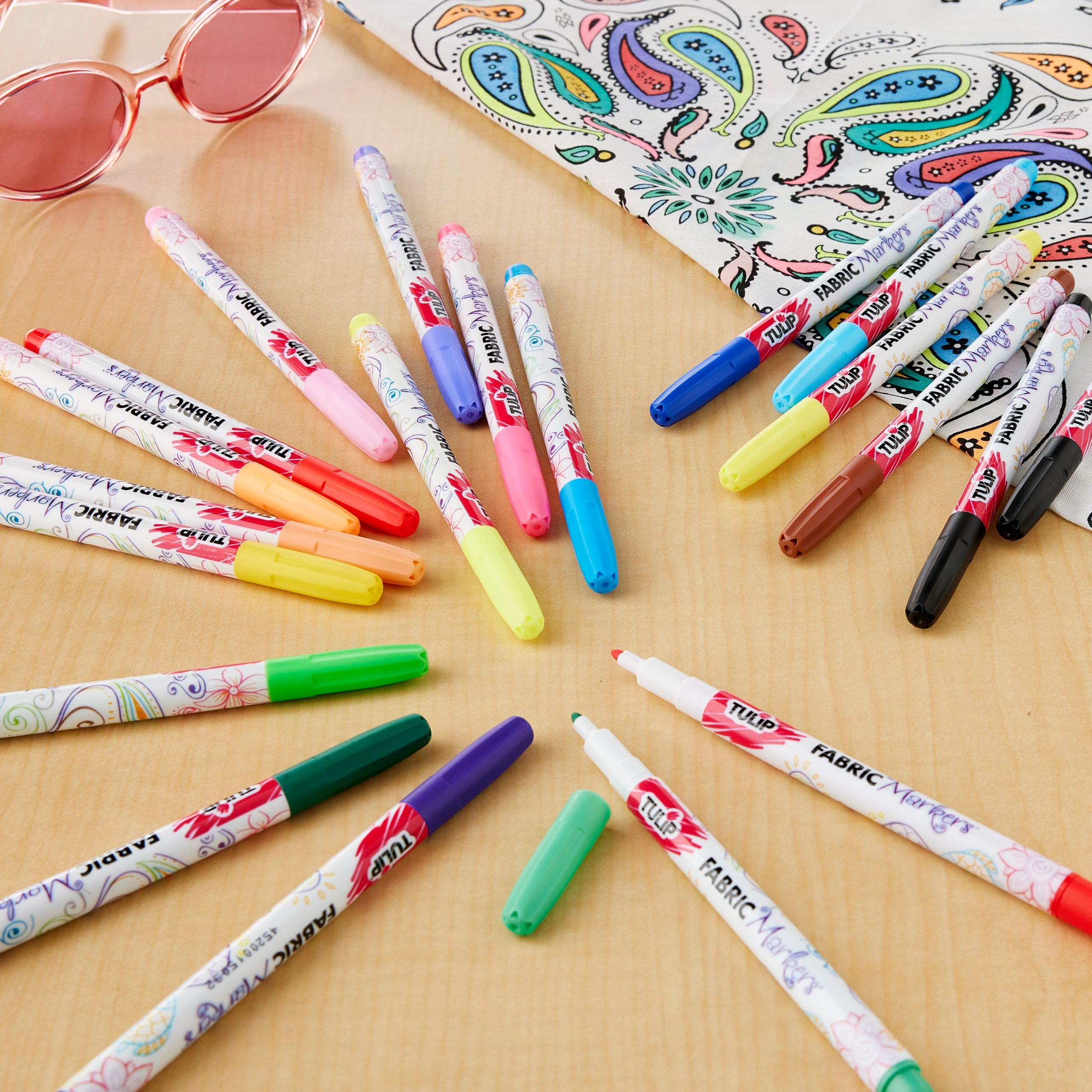 Tulip® Fabric Markers® Fine Writers, 20 Pack - Image 2