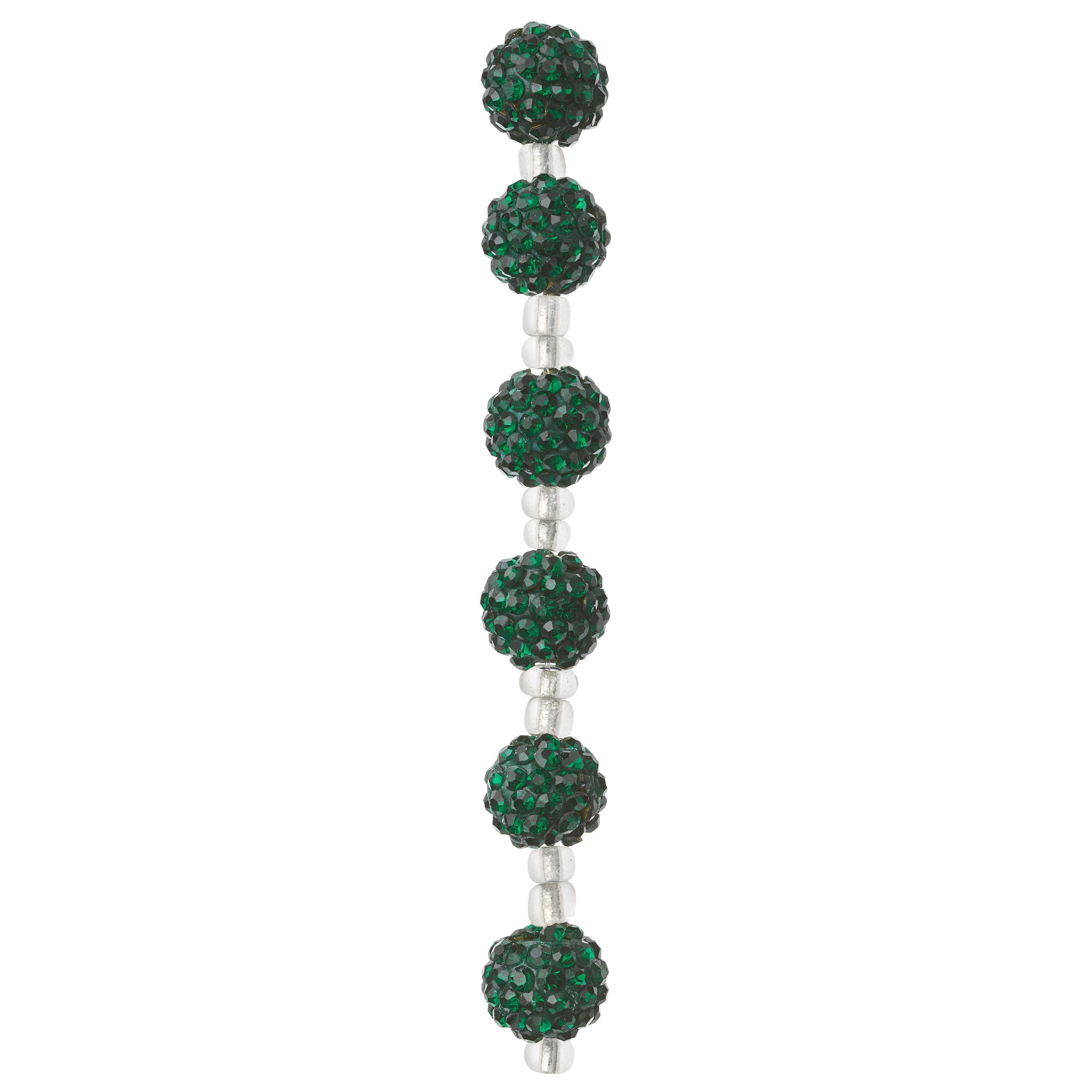 Dark Green Pavé Clay Round Beads, 10mm by Bead Landing™ - Image 3