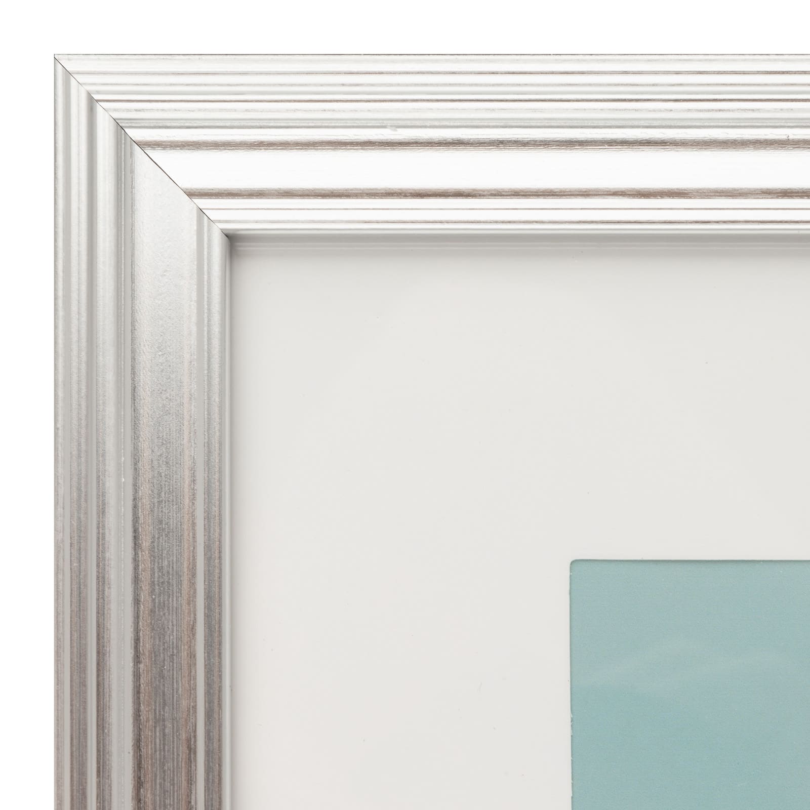 Aspect 5" x 7" Silver Narrow Frame with Mat by Studio Décor® - Image 2