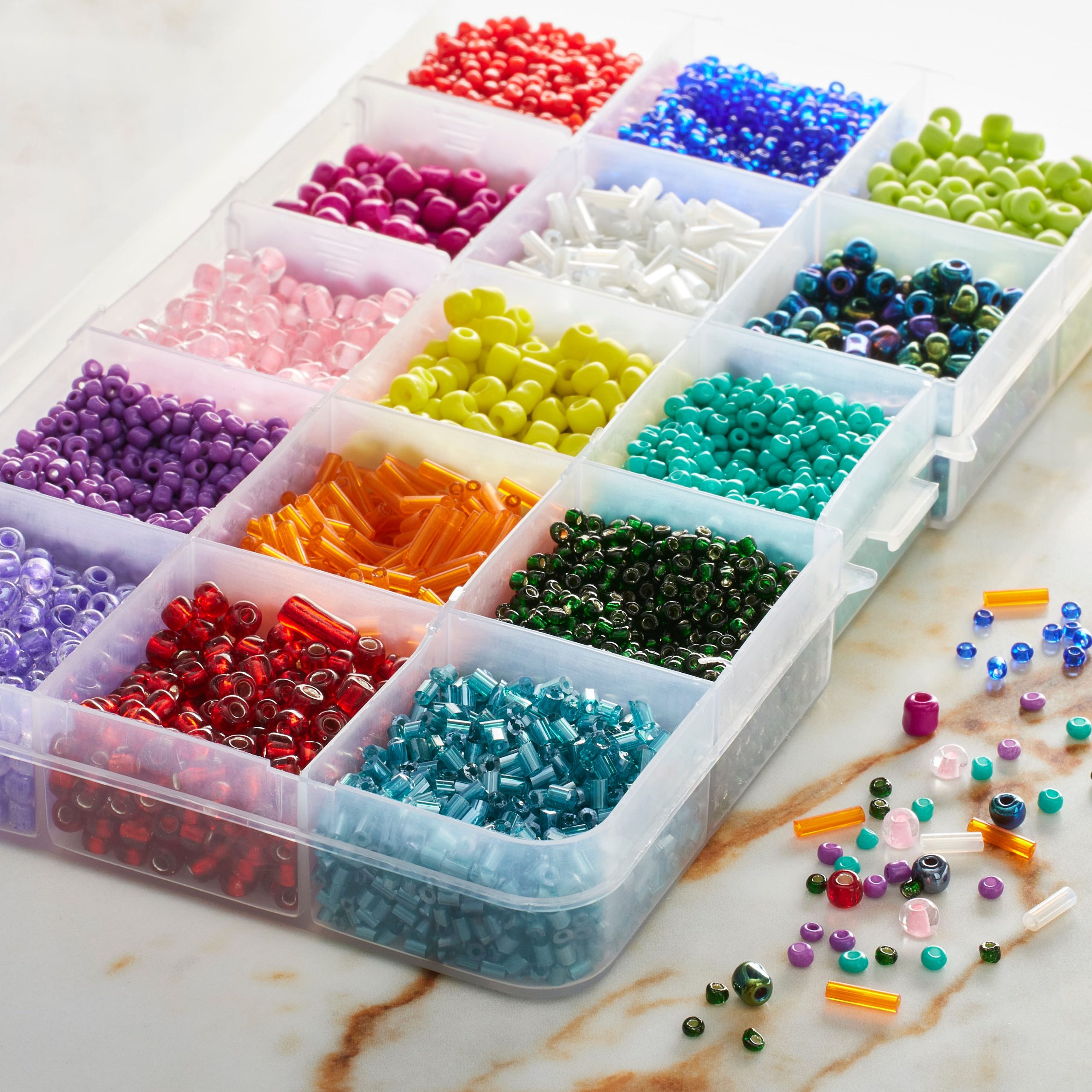 Rainbow Mix Glass Seed Beads by Bead Landing® - Image 2