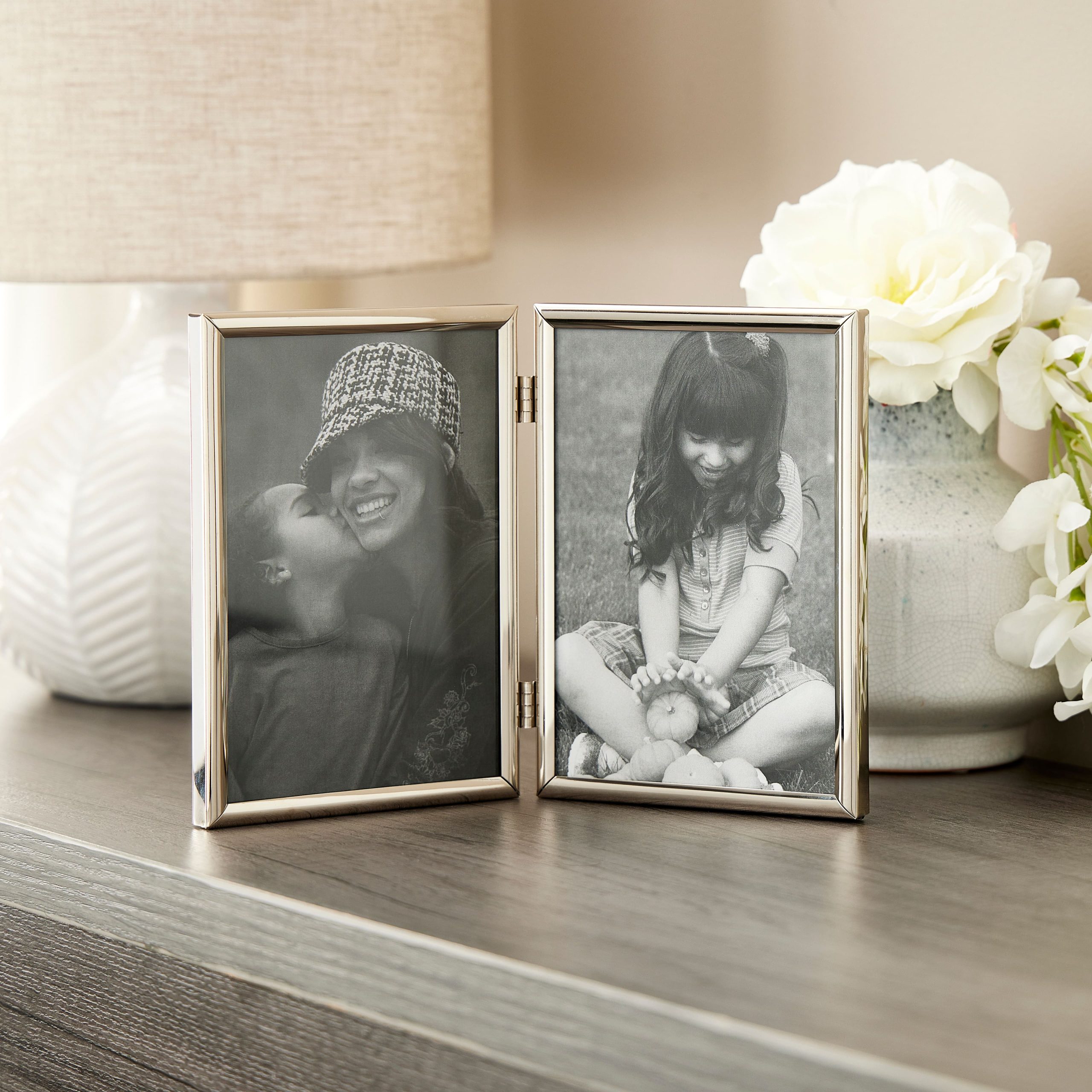 Simply Essentials™ 5" x 7" Polished Silver Hinged Frame by Studio Décor® - Image 2