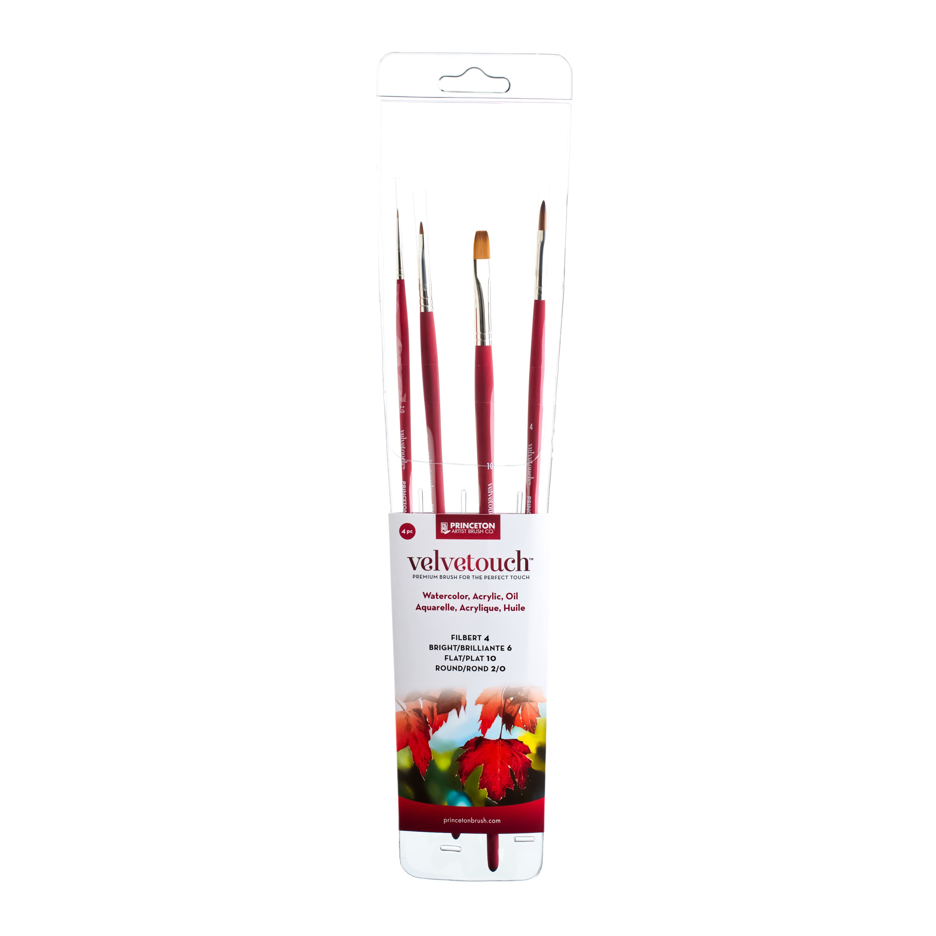 Princeton™ Velvetouch™ 4 Piece Mixed Media Long Handle Brush Set