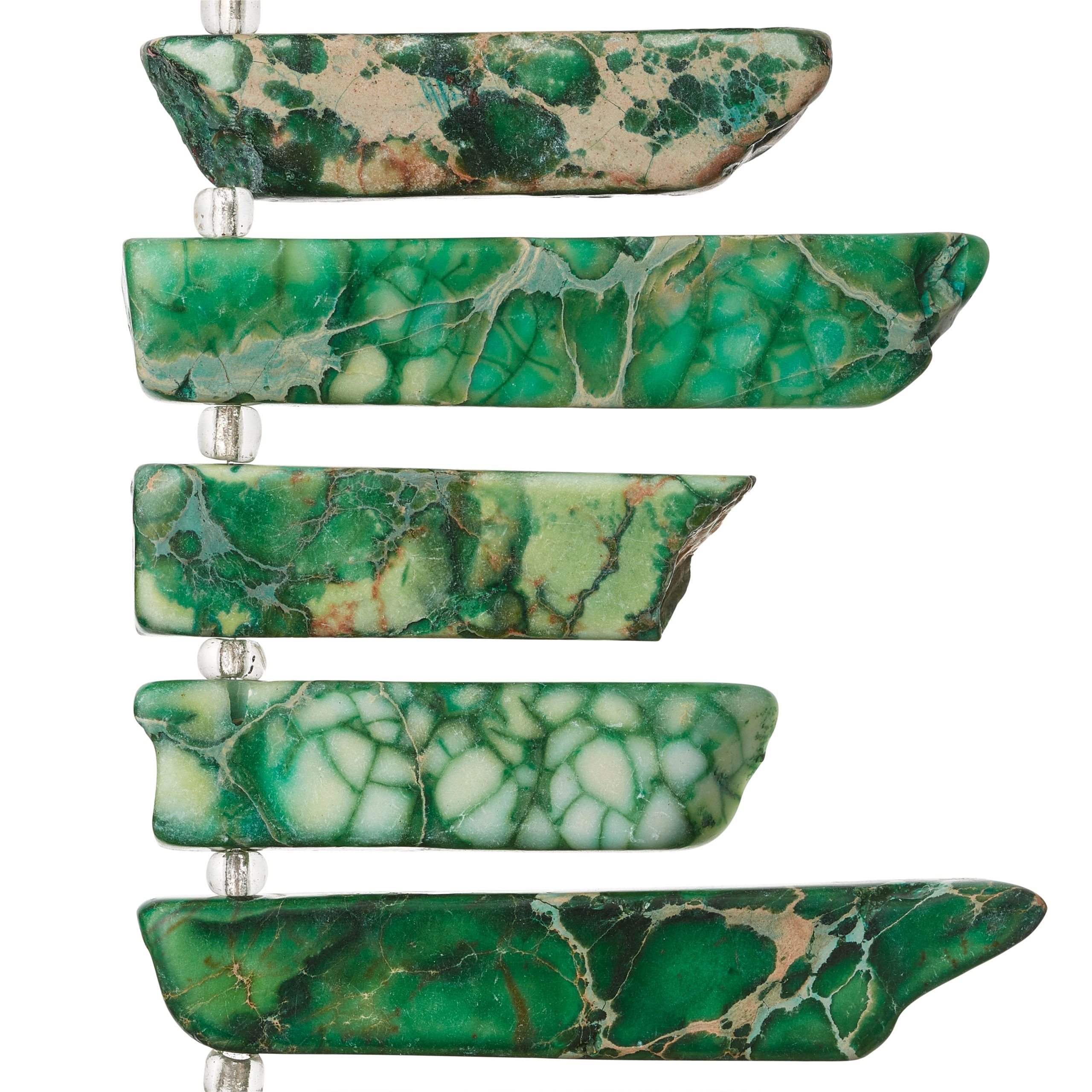 Green Dyed Imperial Jasper Stick Beads by Bead Landing™