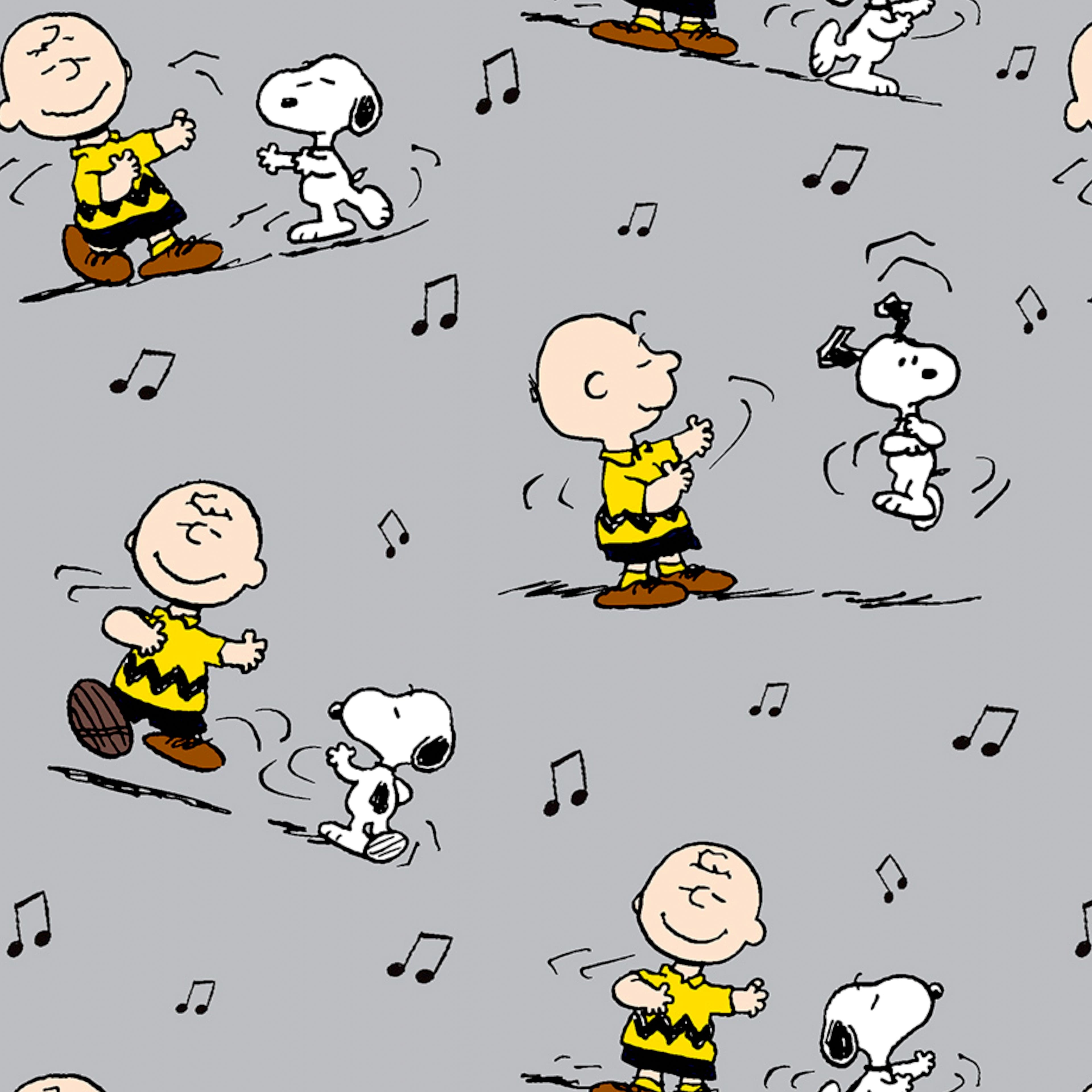 Peanuts® Charlie Brown & Snoopy Dance Cotton Fabric