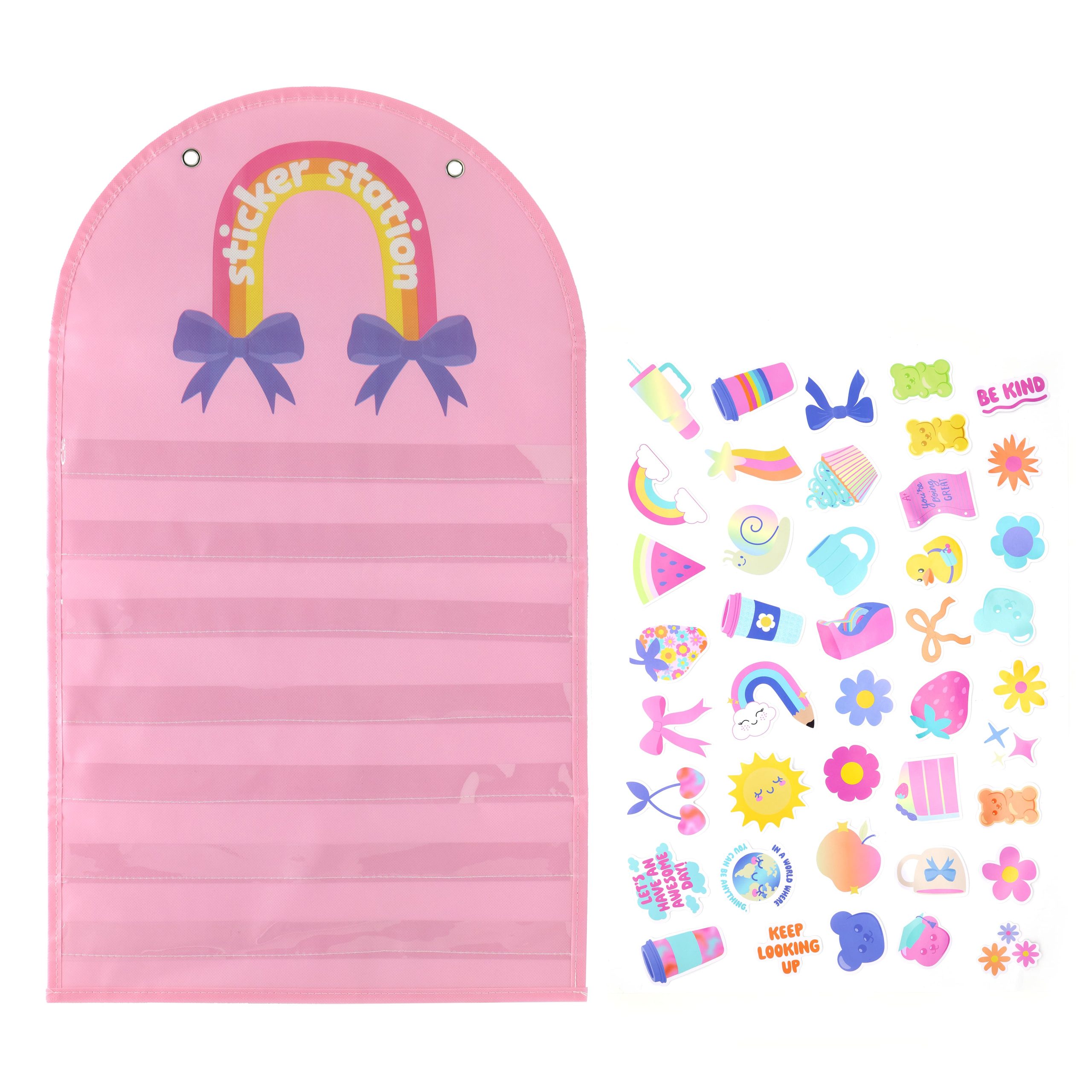 Back to School 24" x 14" Pink Sticker Station by B2C™