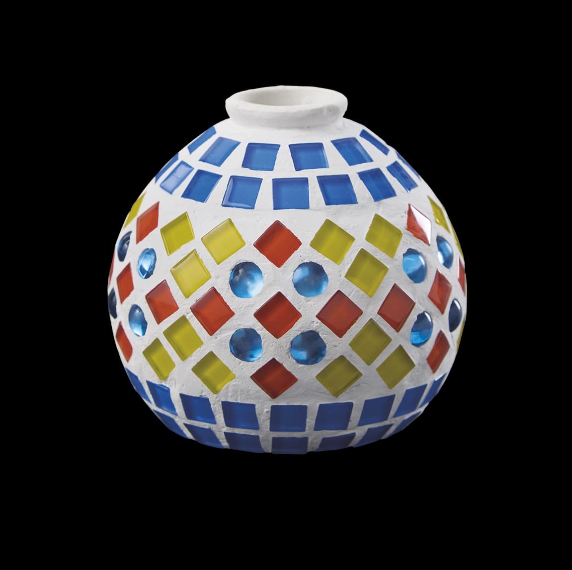 Blue, Red & Yellow Mosaic Vase Kit by Make Market® - Image 3
