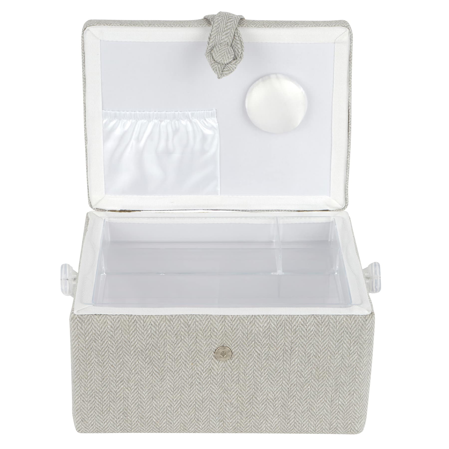 11.5" Gray Sewing Basket by Loops & Threads® - Image 3