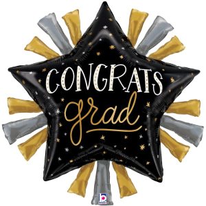 30" Congrats Grad Star Foil Balloon