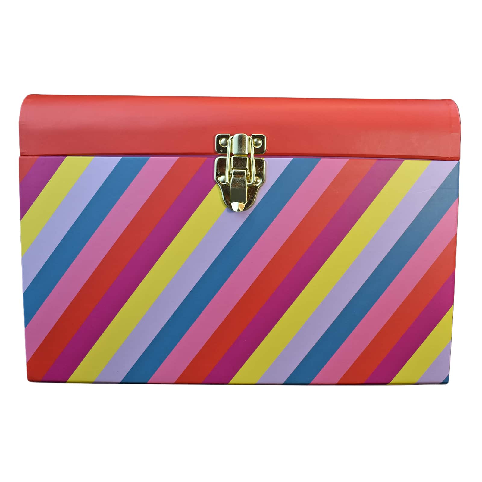Treasure Box Medium Multicolor Stripes Decorative Box by Creatology™ - Image 2