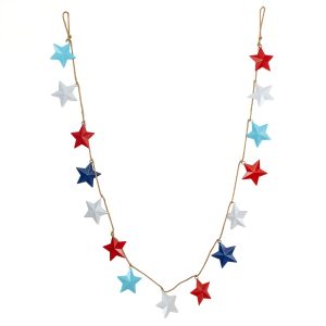 6ft. Red, White & Blue Metal Star Garland by Celebrate It™