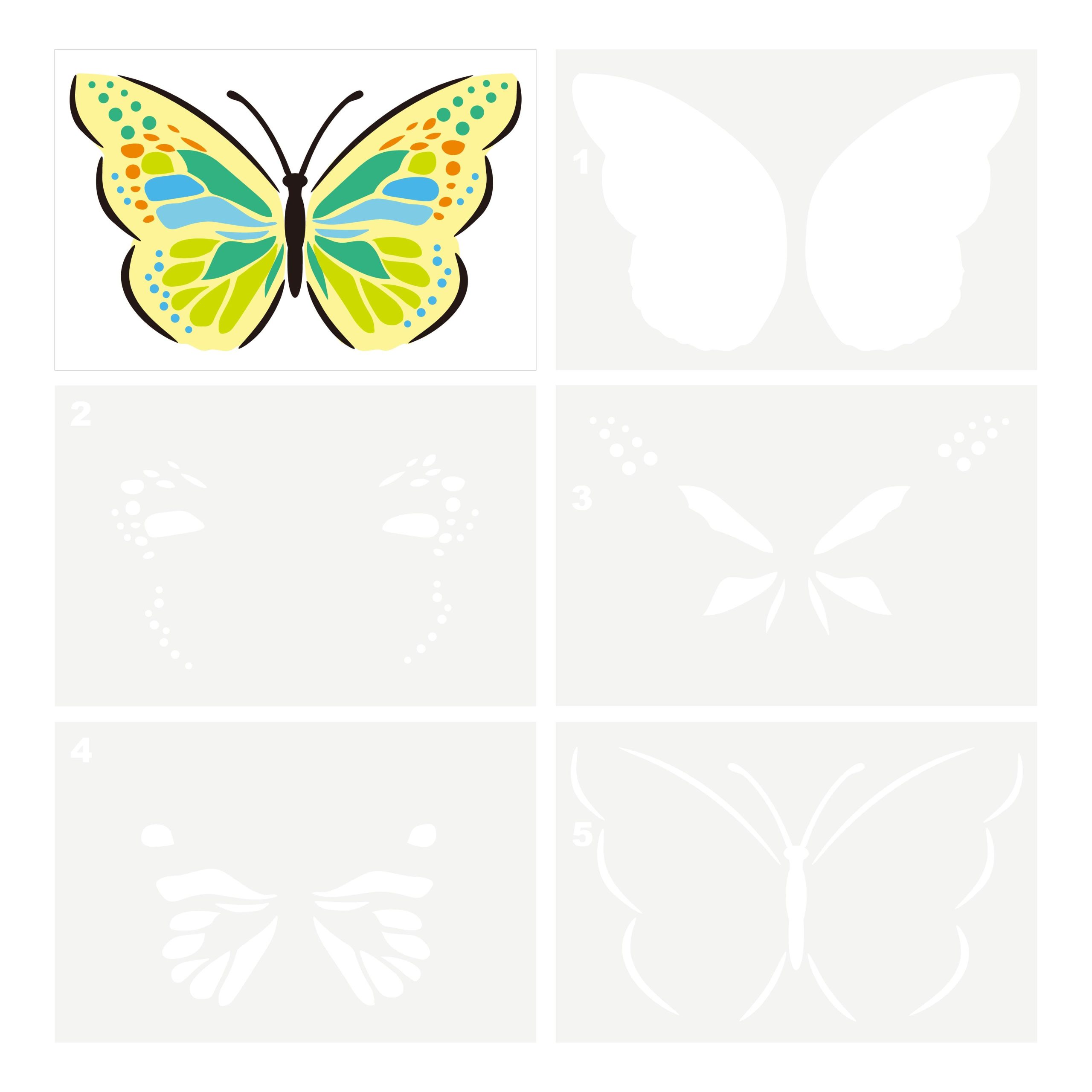 Butterfly Layering Stencils by Recollections™