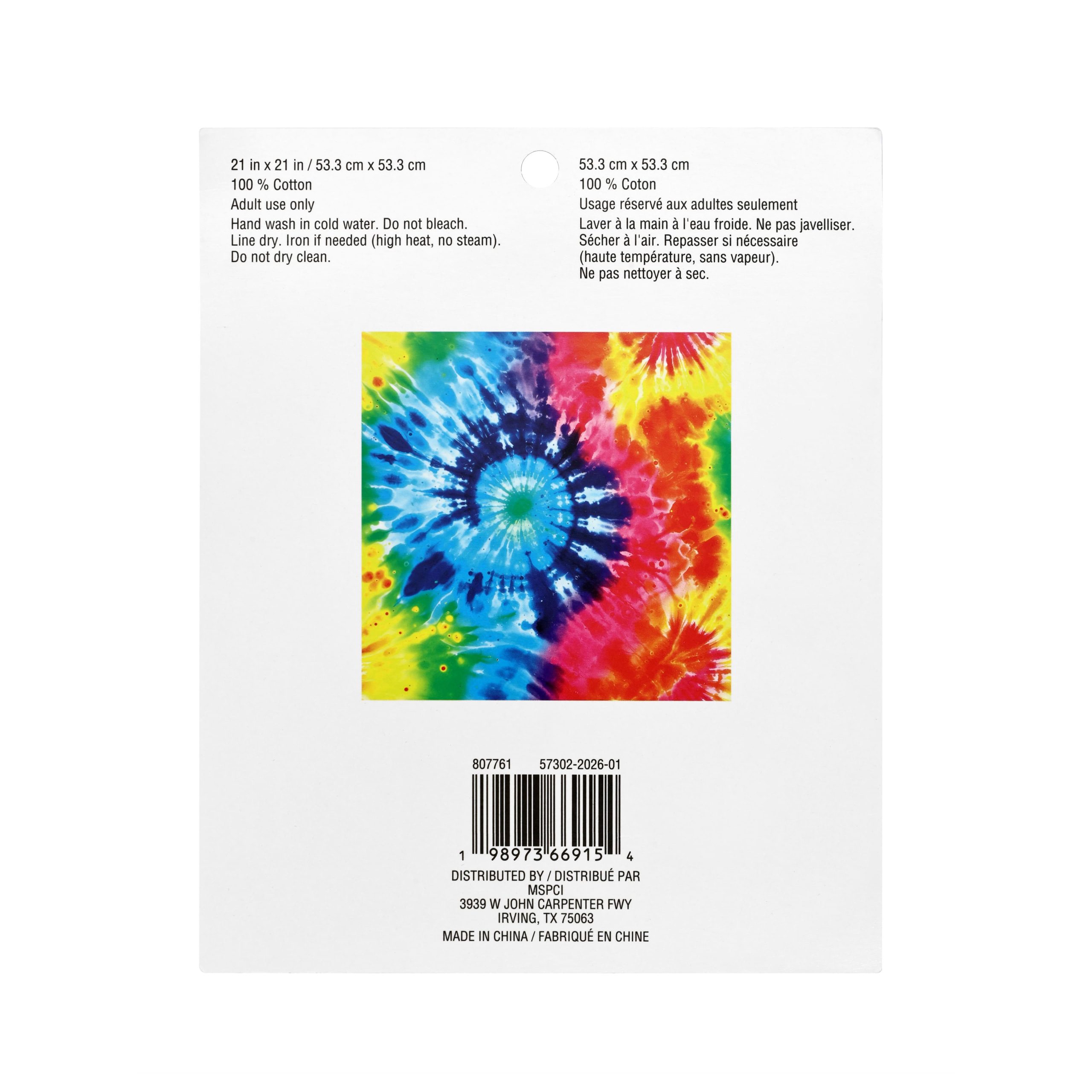 Pride Rainbow Tie-Dye Adult Bandana by Celebrate It™ - Image 4