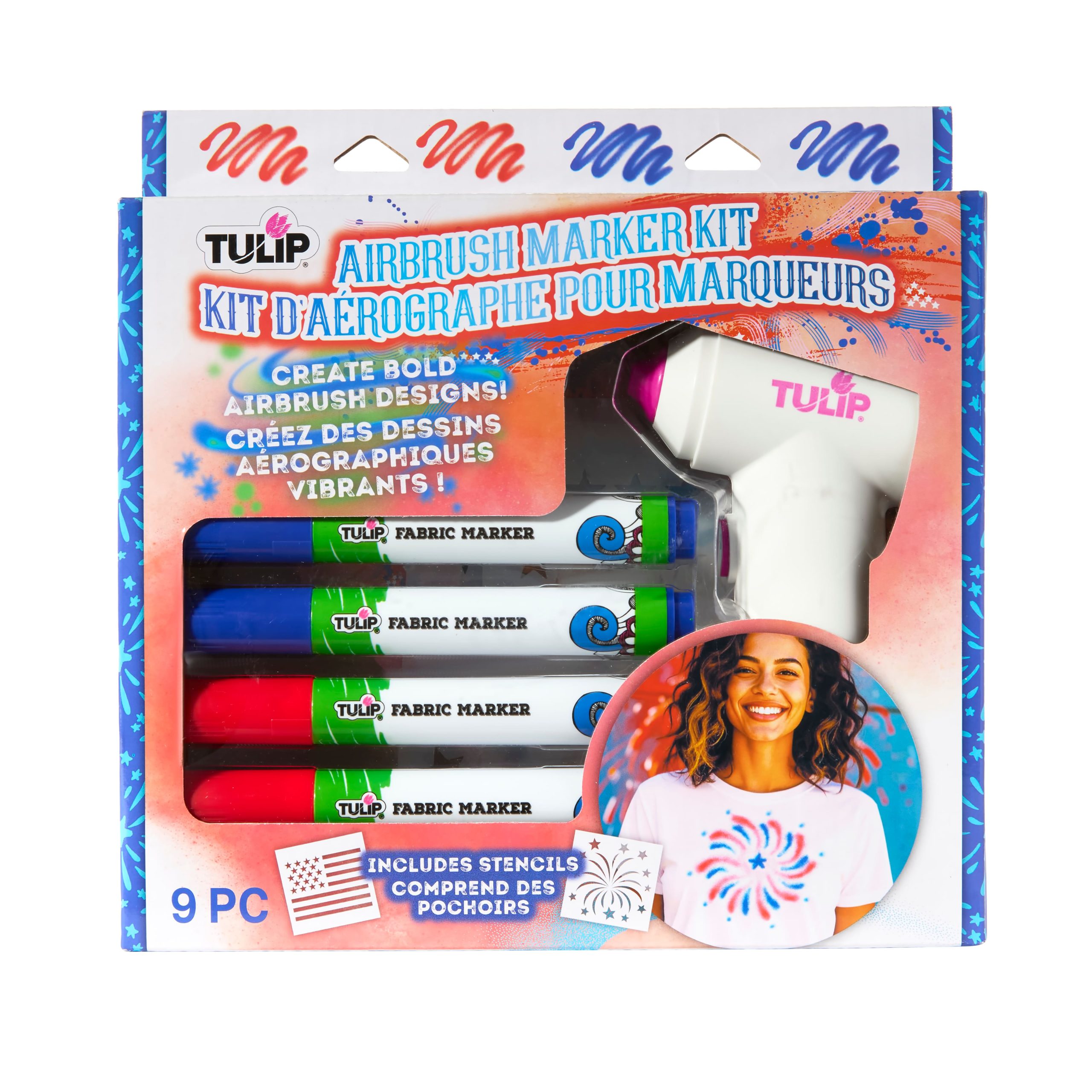 Tulip® Patriotic Airbrush Marker Kit