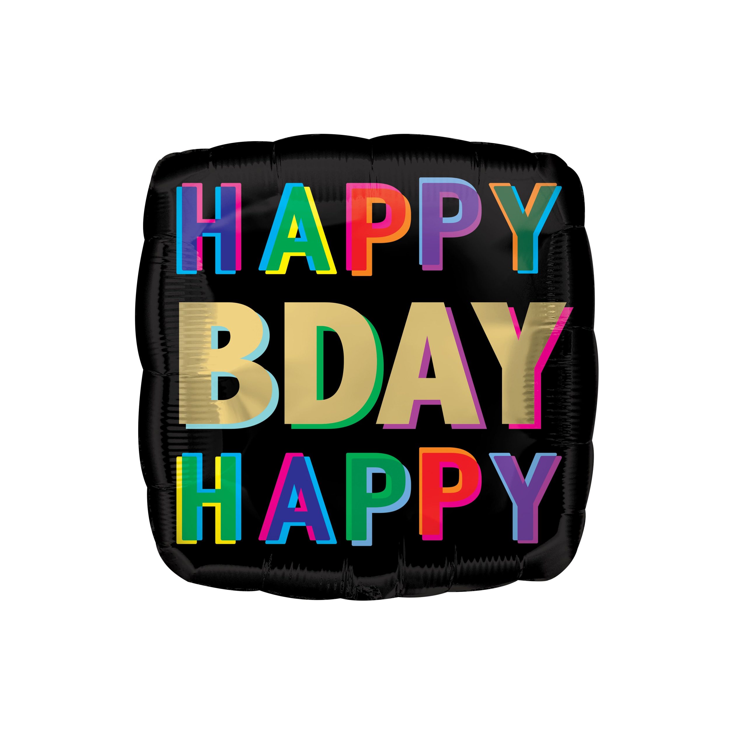 17" Happy B-Day Offset Letters Foil Balloon