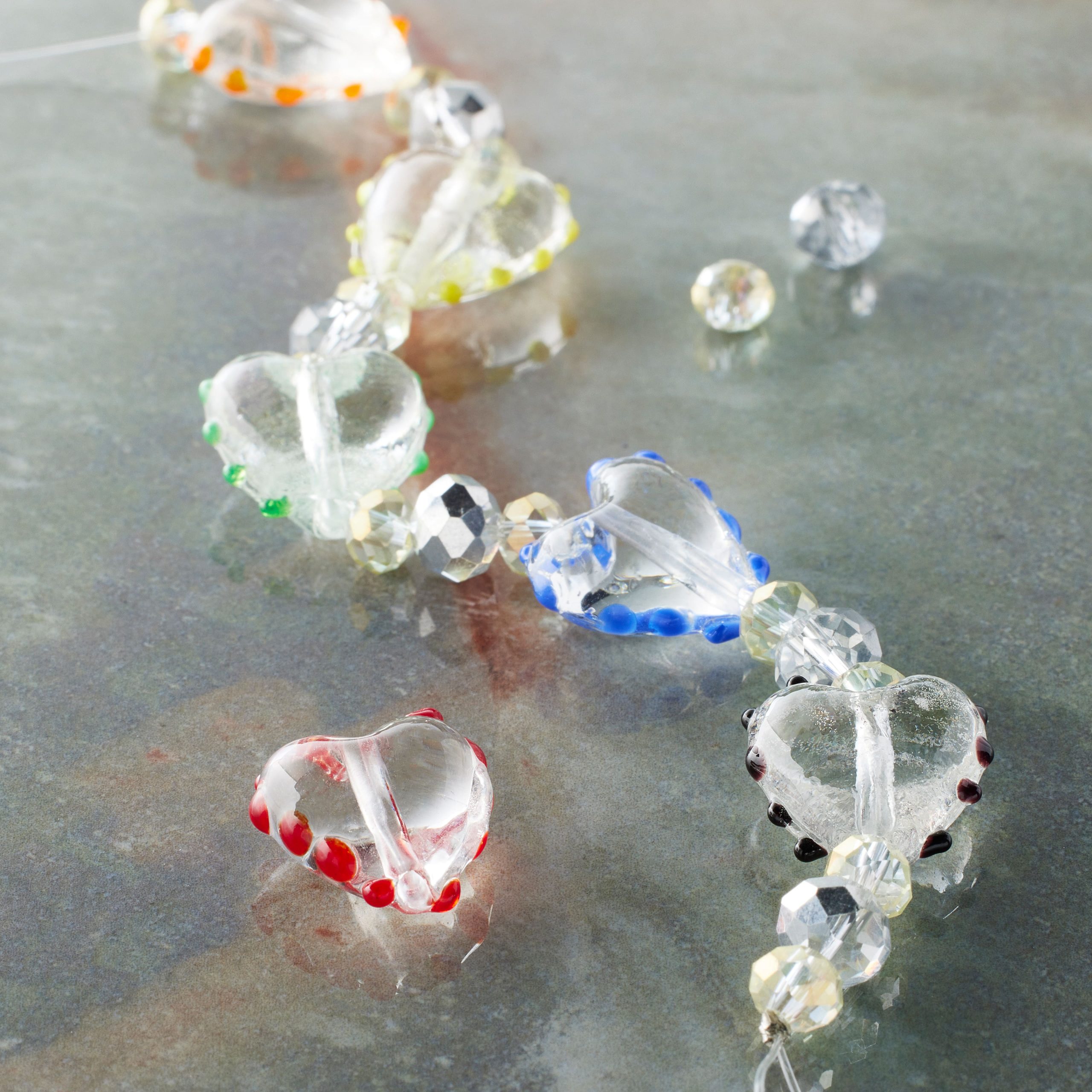 Multicolor Lampwork Glass Heart Bead Mix by Bead Landing™ - Image 2