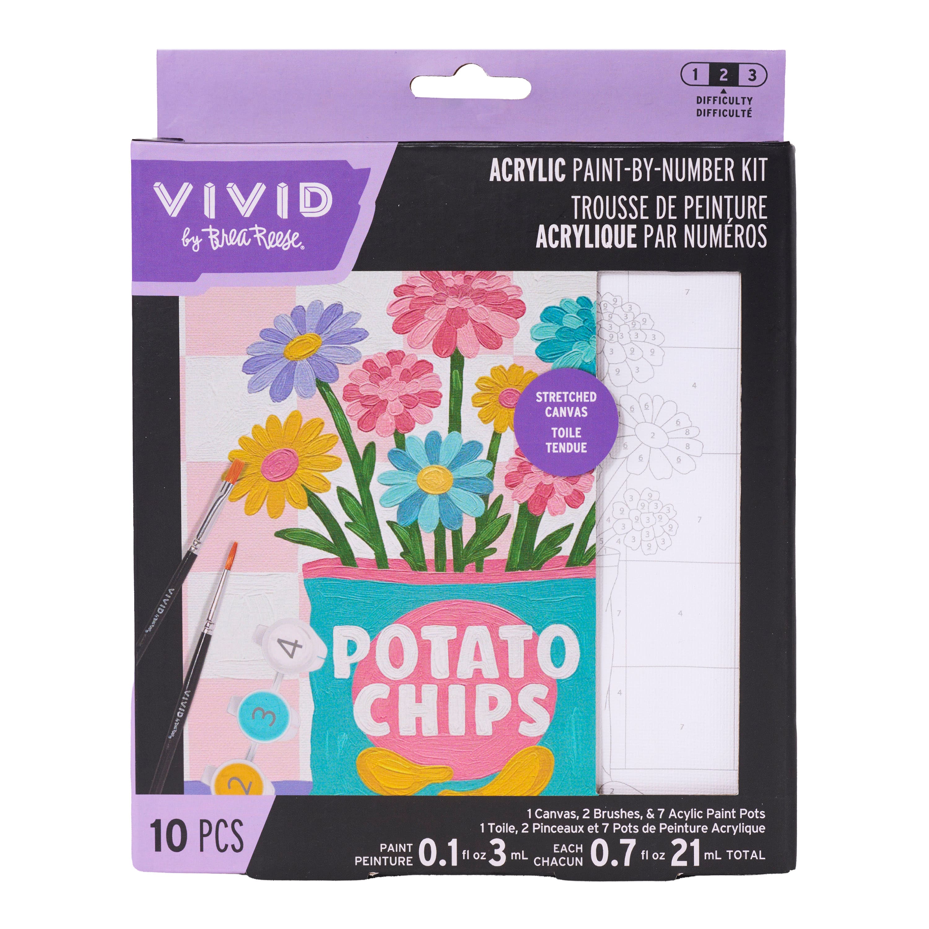 Vivid by Brea Reese® Bag of Chips Acrylic Paint-by-Number Kit