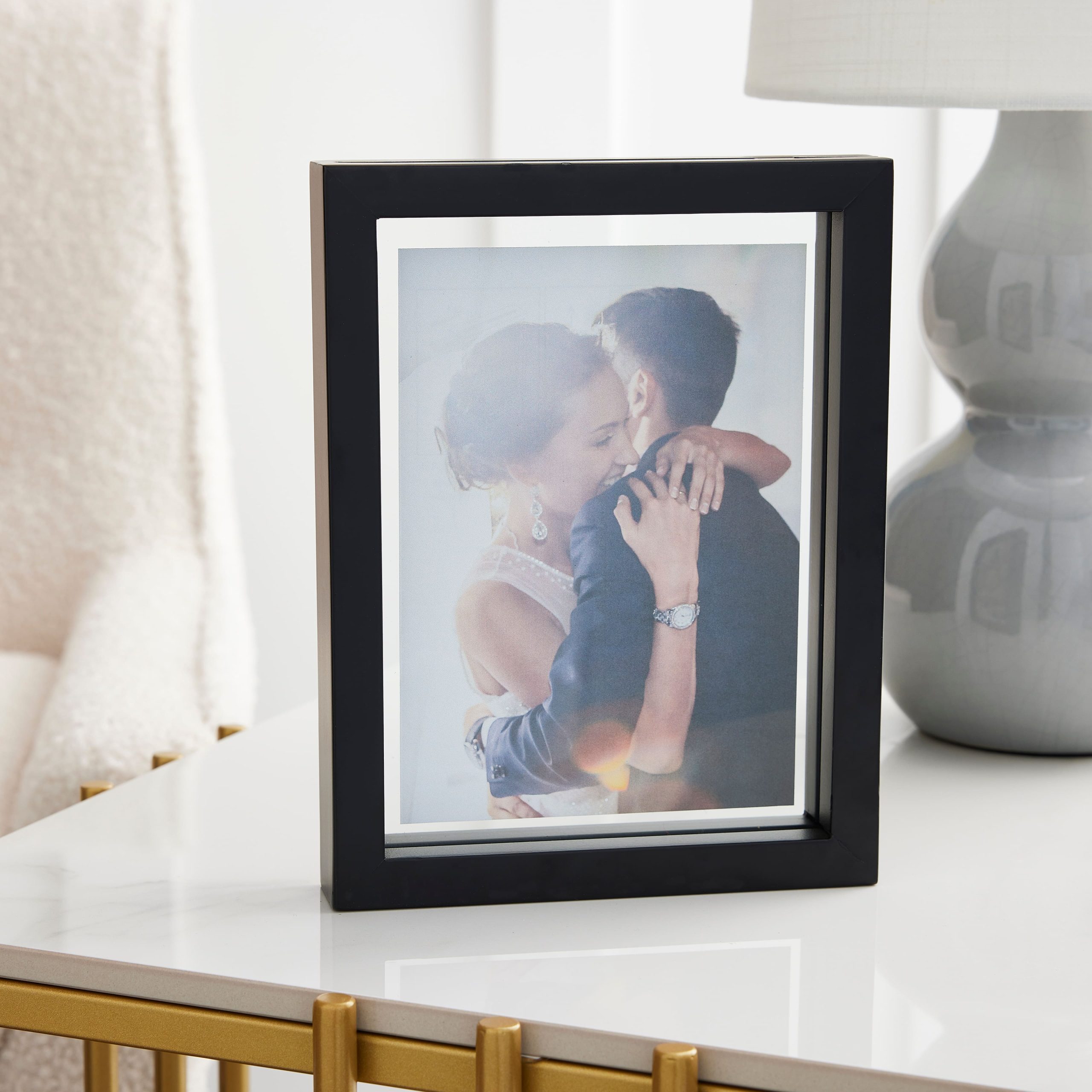 Expressions™ 6" x 8" Black Float Frame by Studio Décor® - Image 2