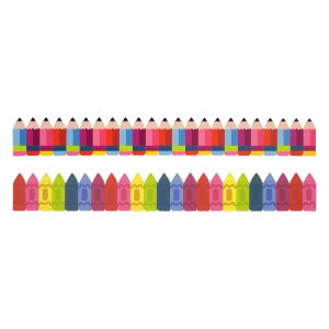 Class Rules! 2.25" x 18" Crayon & Pencil Borders, 12ct. by B2C™