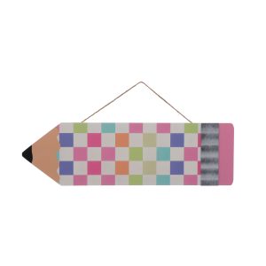 Class Rules! 23" x 7" Checkered Pencil Wall Décor by B2C™