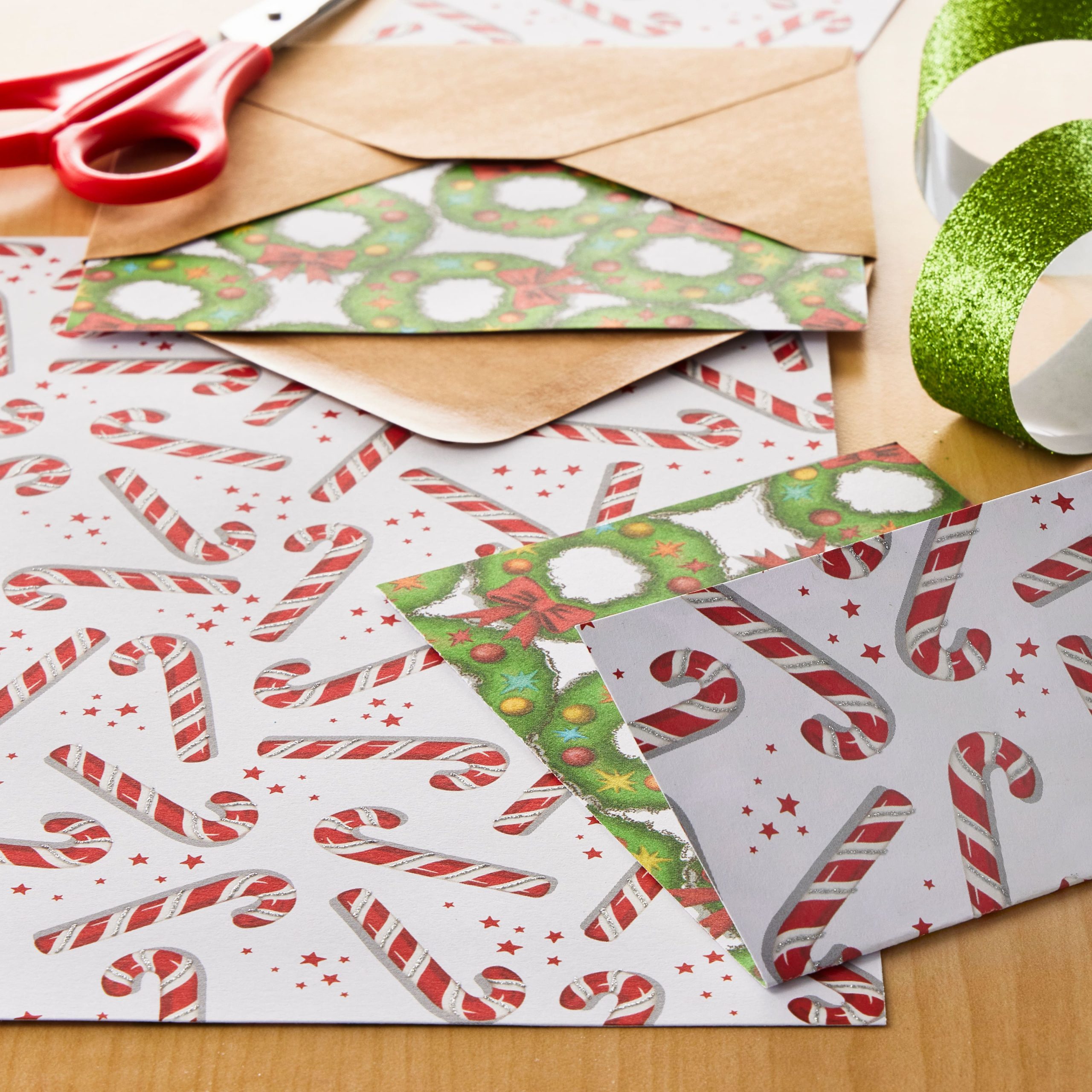 Candy Cane & Wreath Paper by Recollections™, 12" x 12" - Image 2
