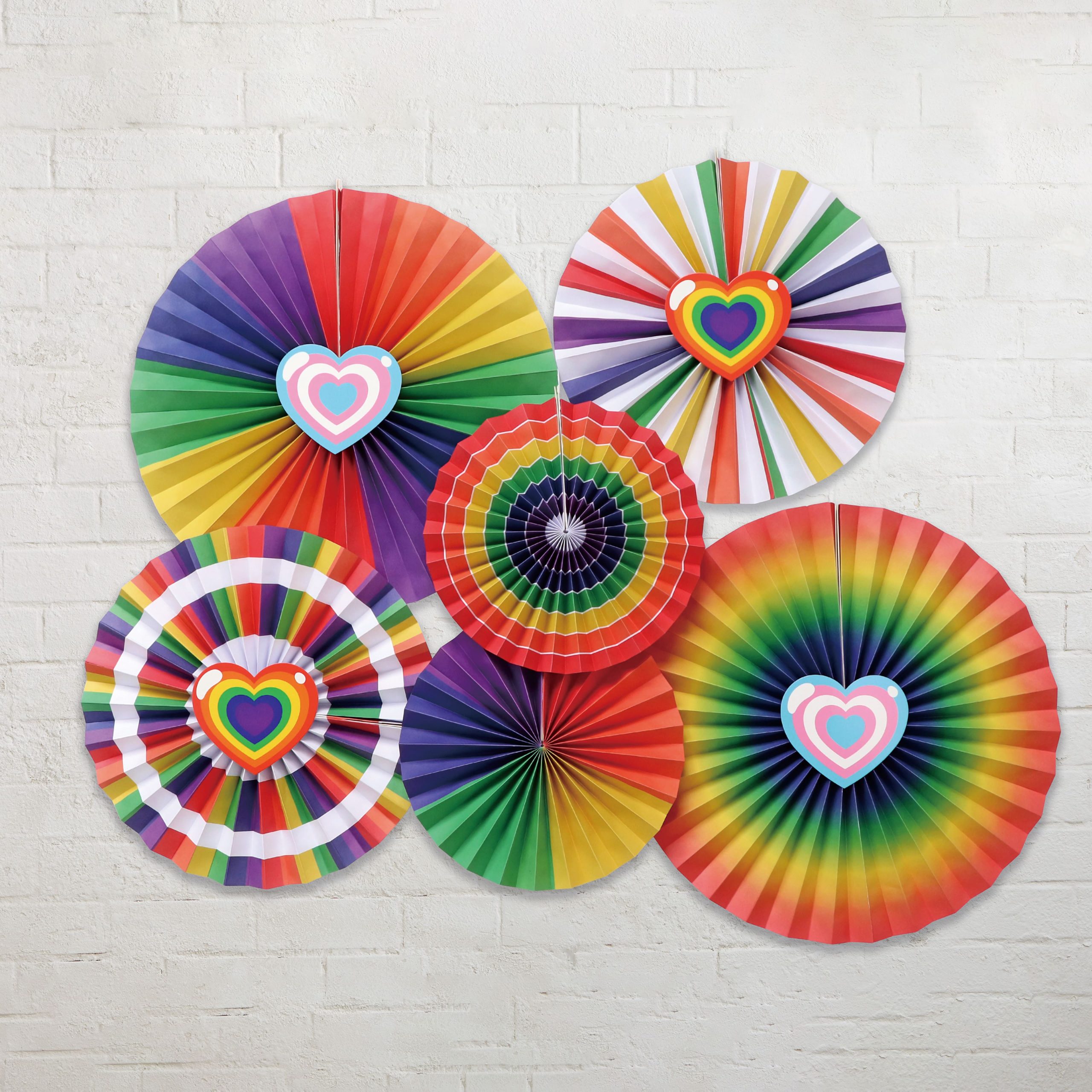 Pride Paper Fan Décor Kit by Celebrate It™