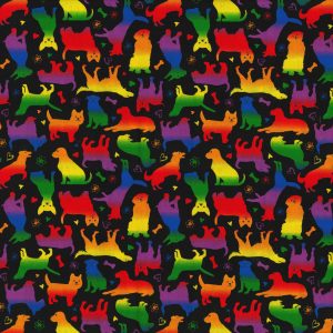 Fabric Traditions Rainbow Dogs Cotton Fabric