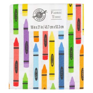 Multicolor Crayon Cotton Fabric by Loops & Threads™