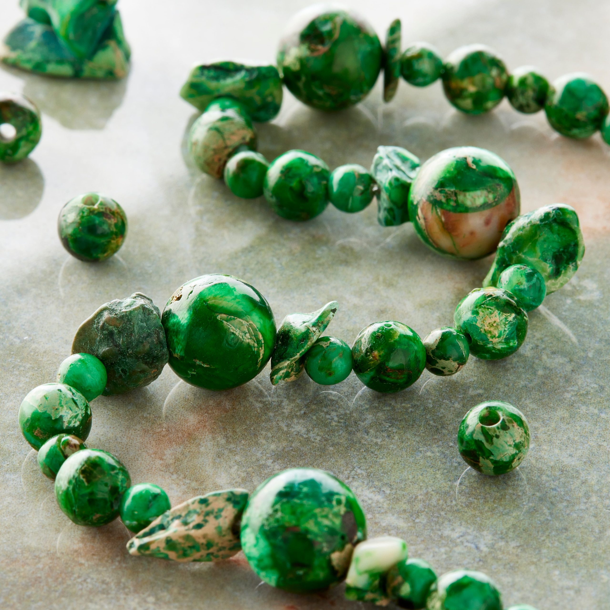 Green Jasper Stone Mix Beads by Bead Landing™ - Image 2
