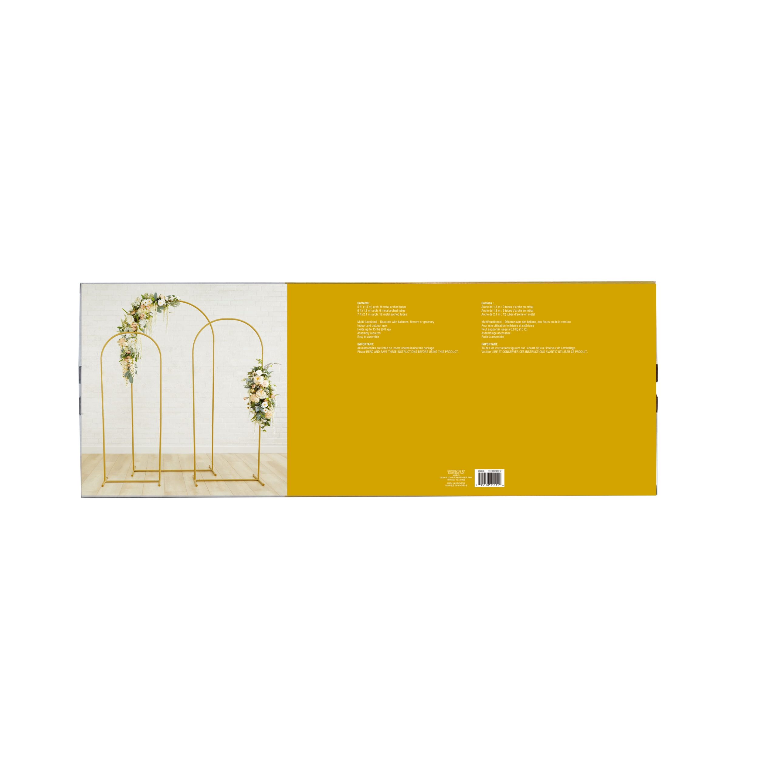 Gold Metal Backdrop Arch Set by Celebrate It™ - Image 4