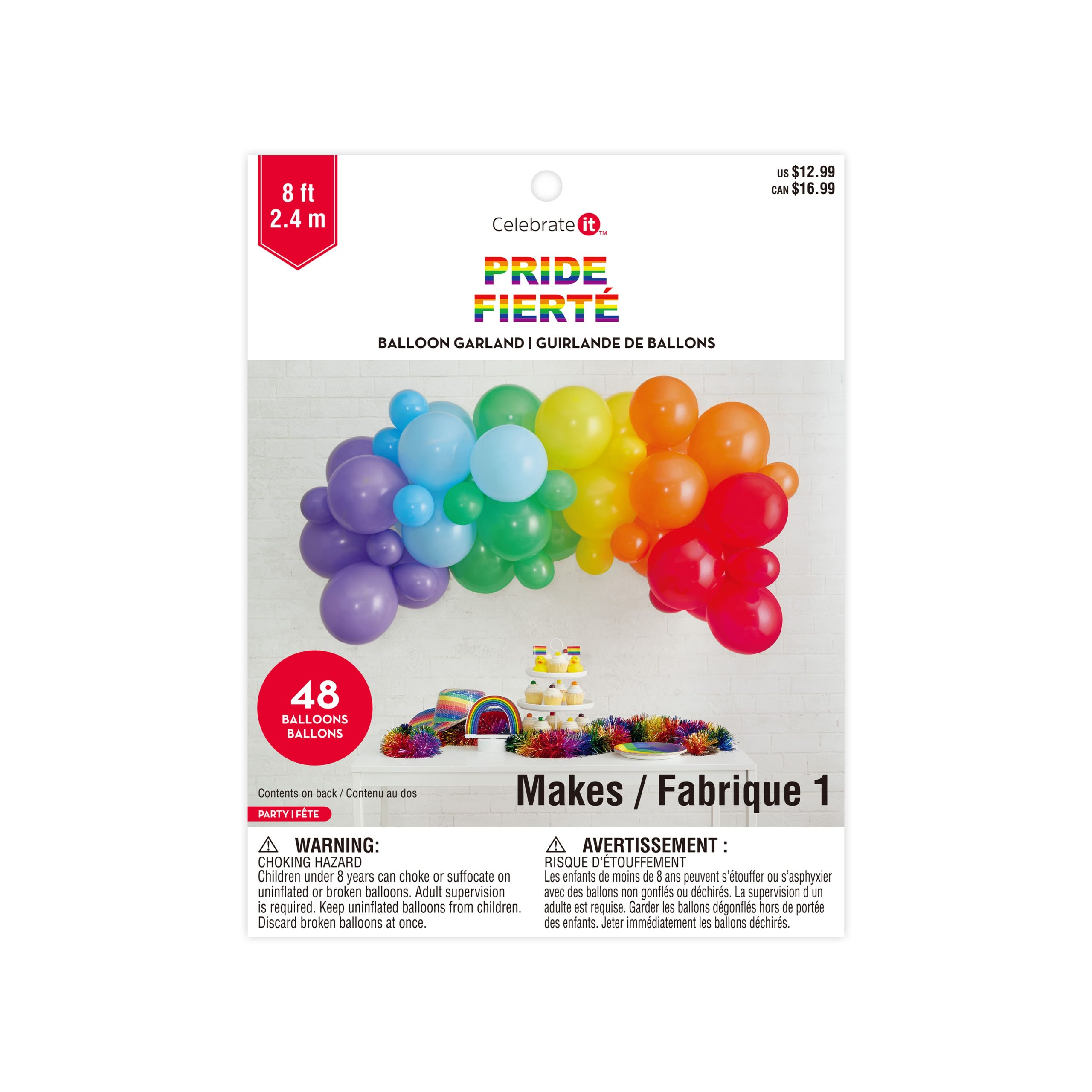 8ft. Pride Balloon Garland by Celebrate It™ - Image 3