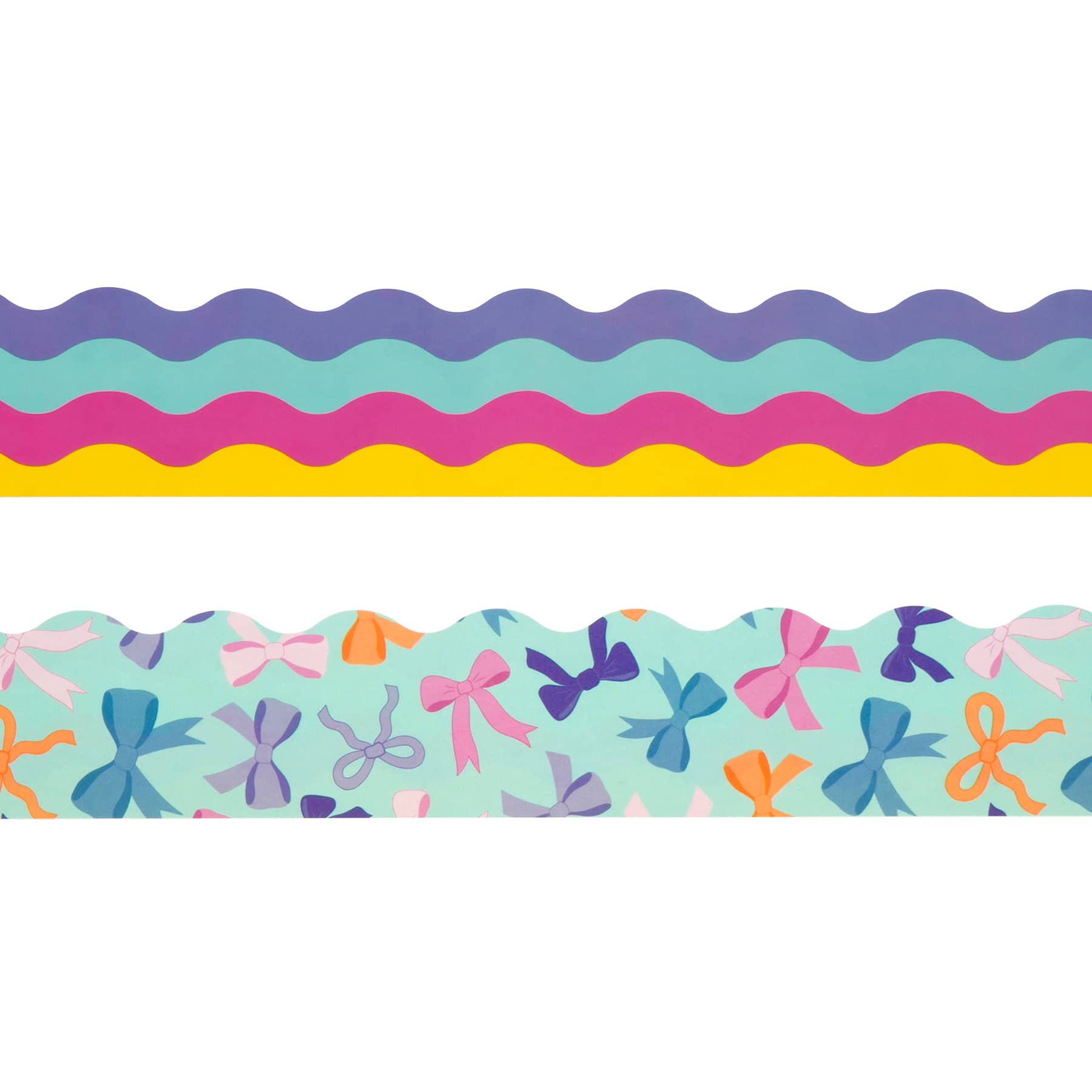 Class Rules! 2.25" x 18" Wave & Bow Borders, 12ct. by B2C™ - Image 2