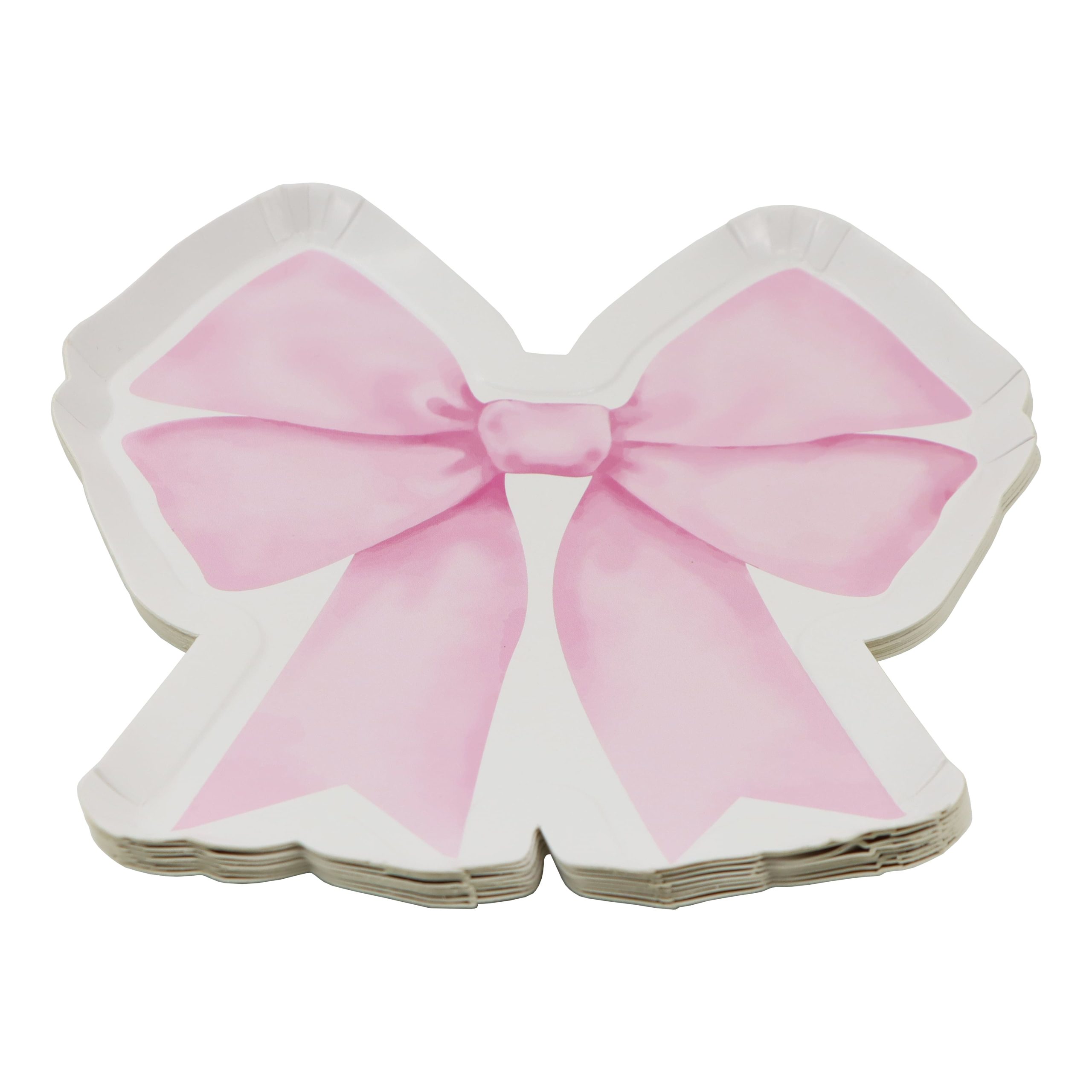 7" Pink Bow Snack Plates, 8ct. by Celebrate It™ - Image 3