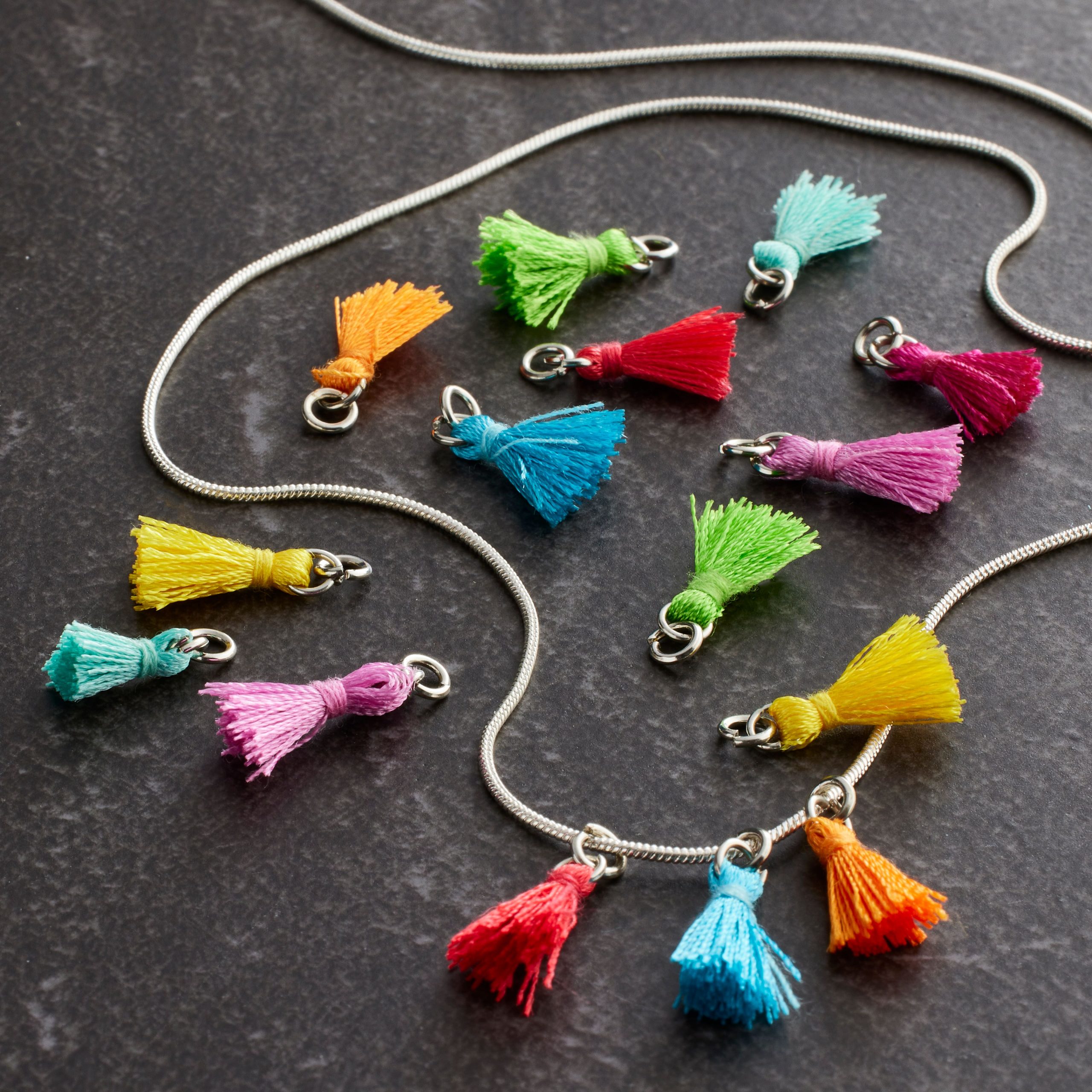 Charmalong™ Rhodium Tassel Charms by Bead Landing™ - Image 2