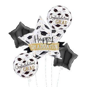 Graduation Caps Foil Balloon Bouquet