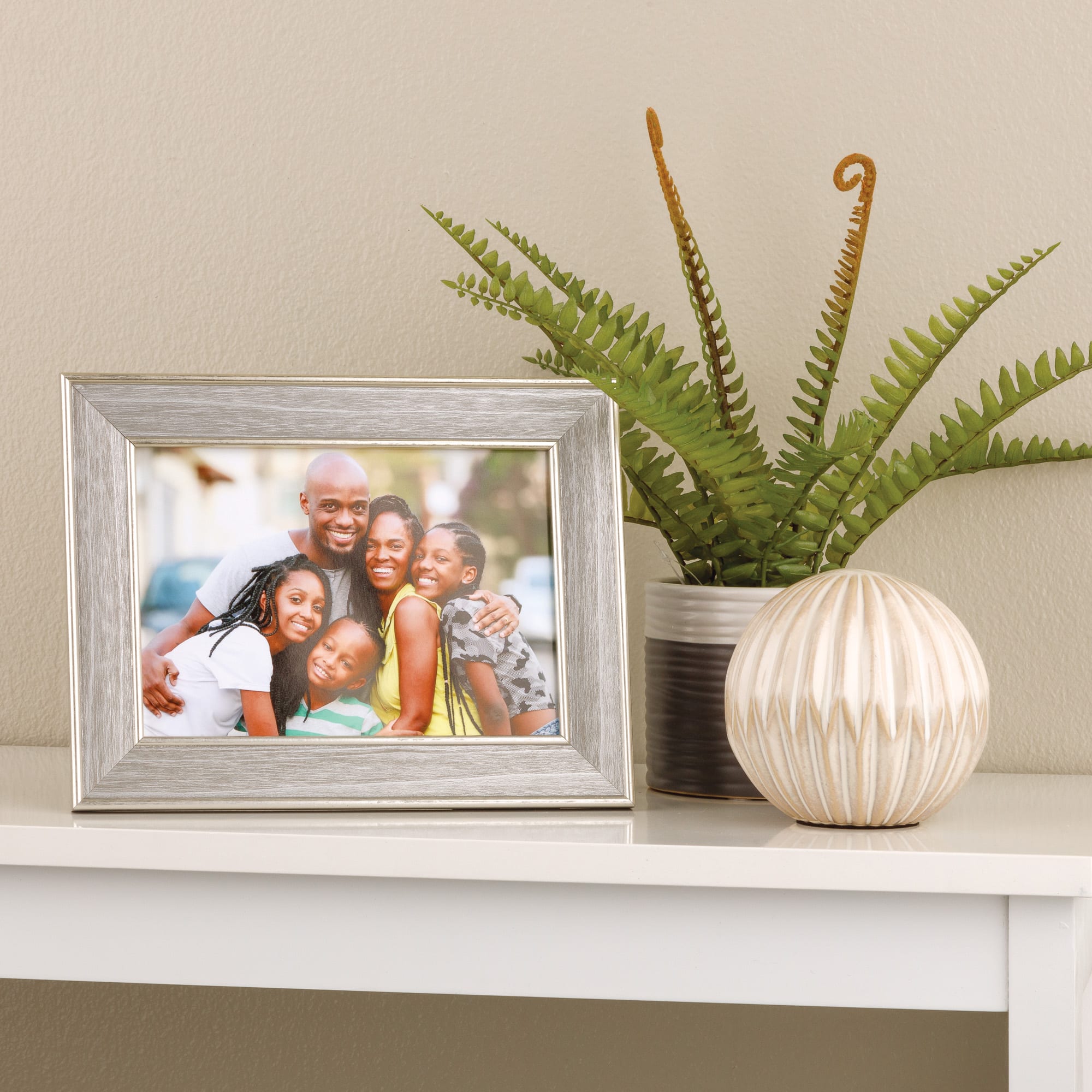 Simply Essentials™ 5" x 7" Gray with Silver Edge Frame by Studio Décor® - Image 3